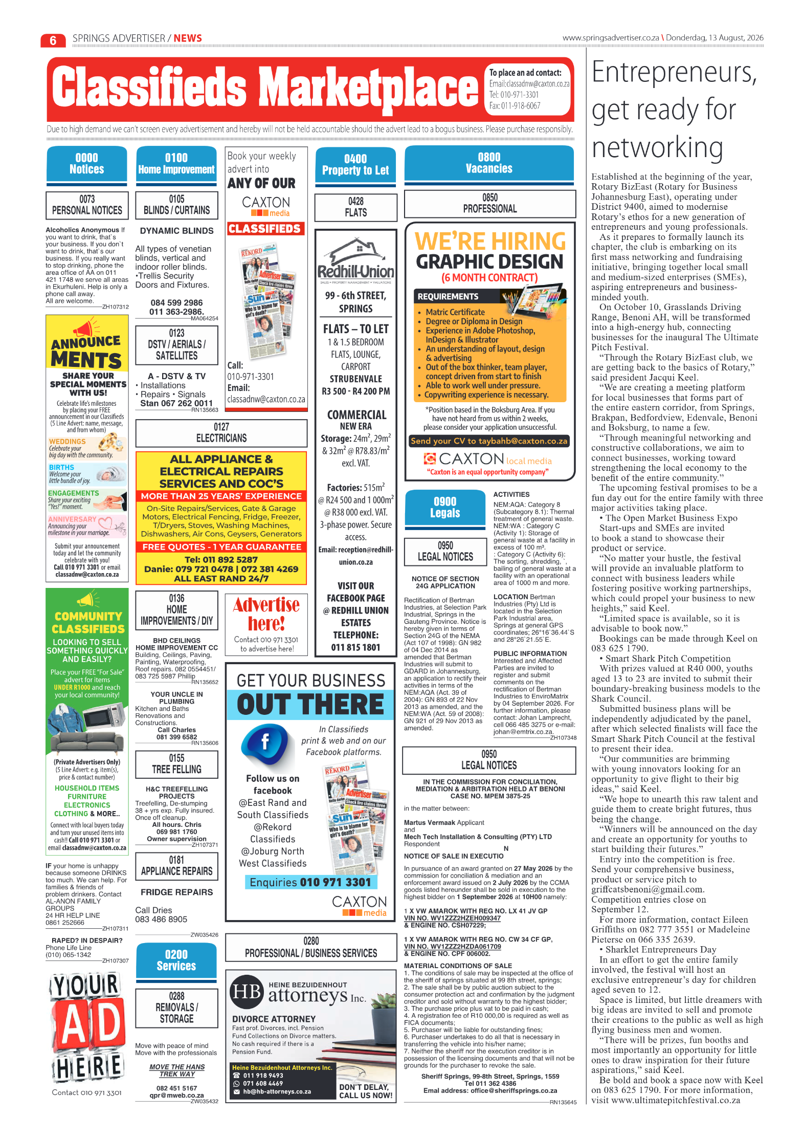 Springs Advertiser 13 August 2026 page 6