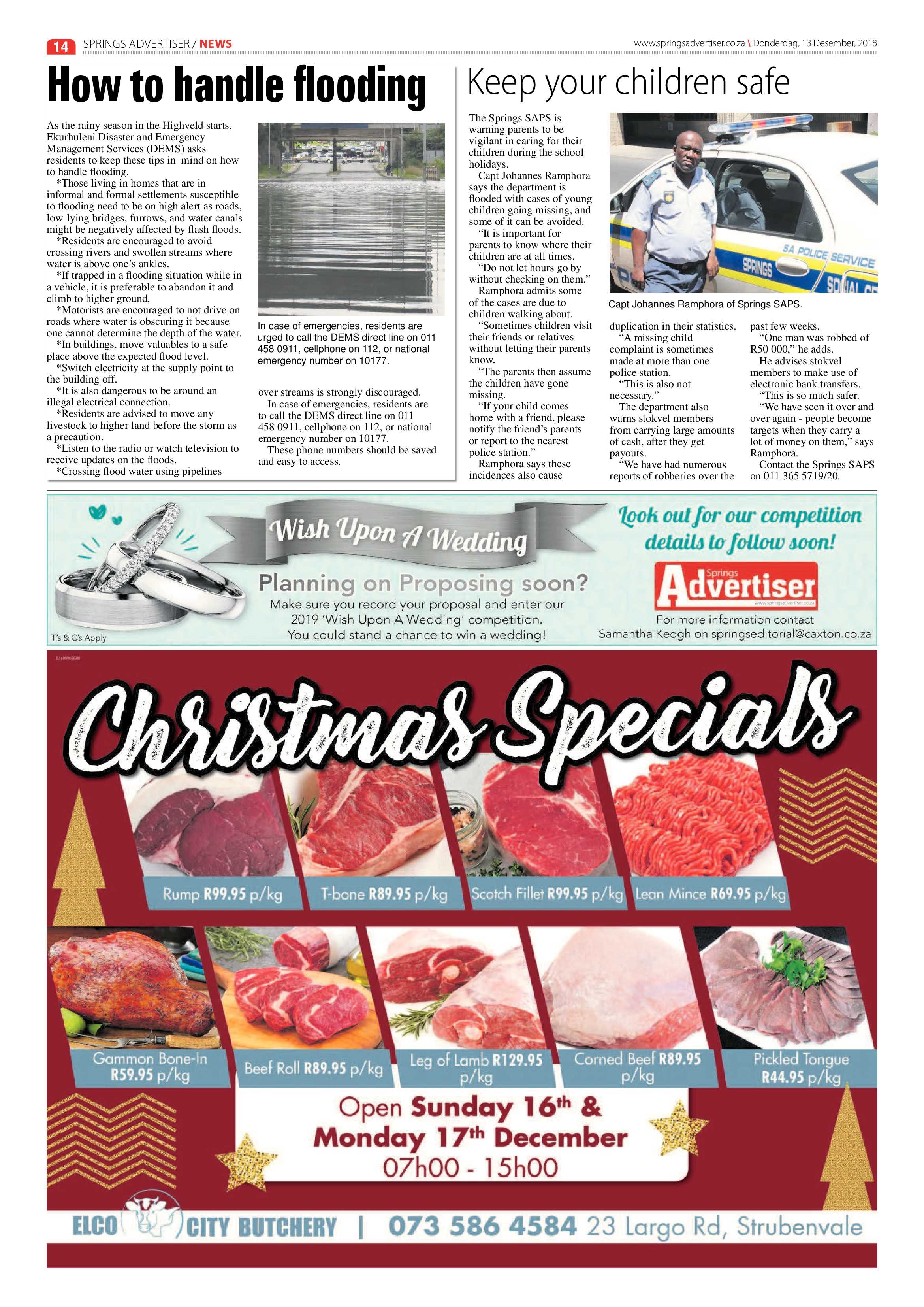 Springs Advertiser 13 December 2018 page 14