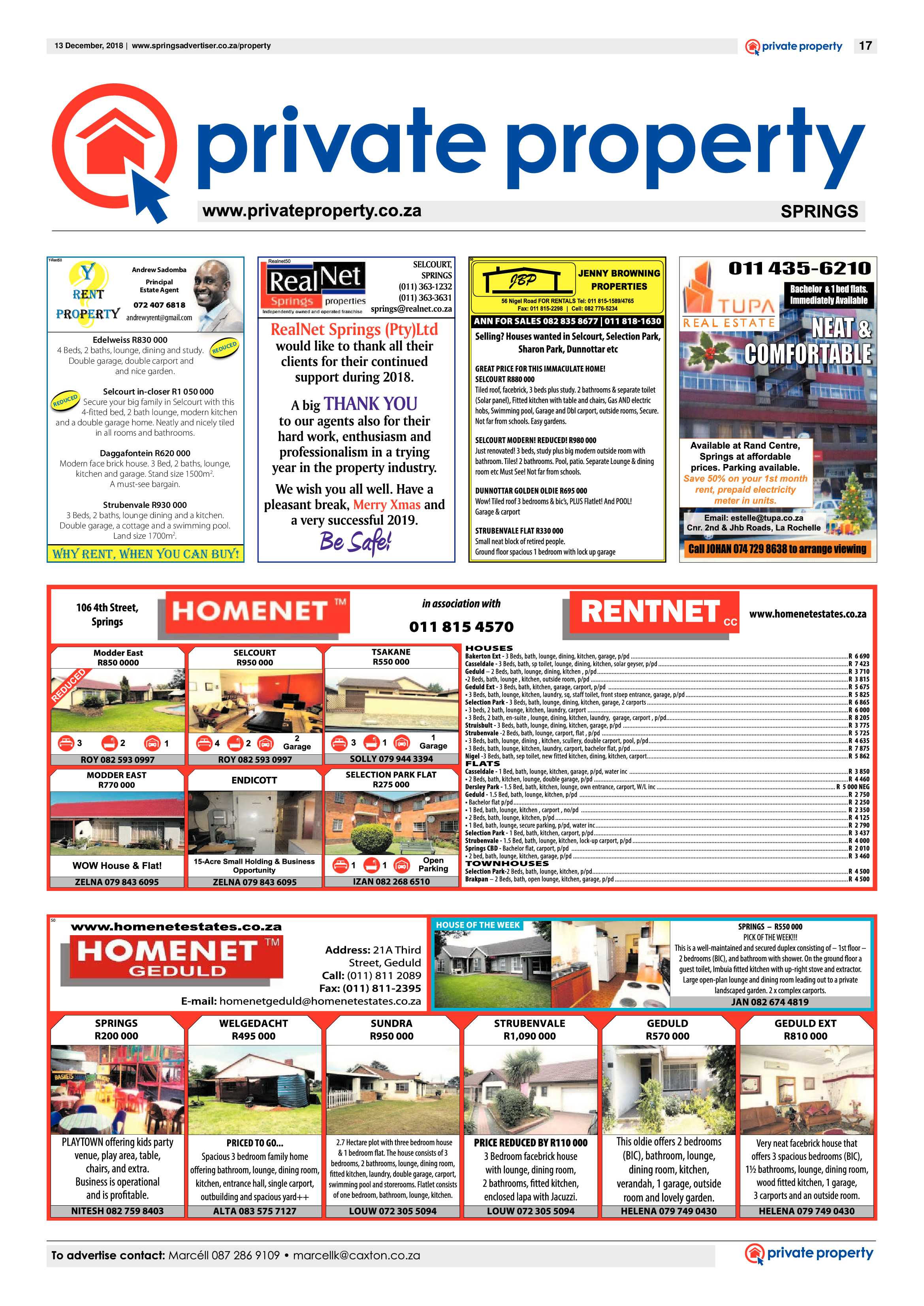 Springs Advertiser 13 December 2018 page 17