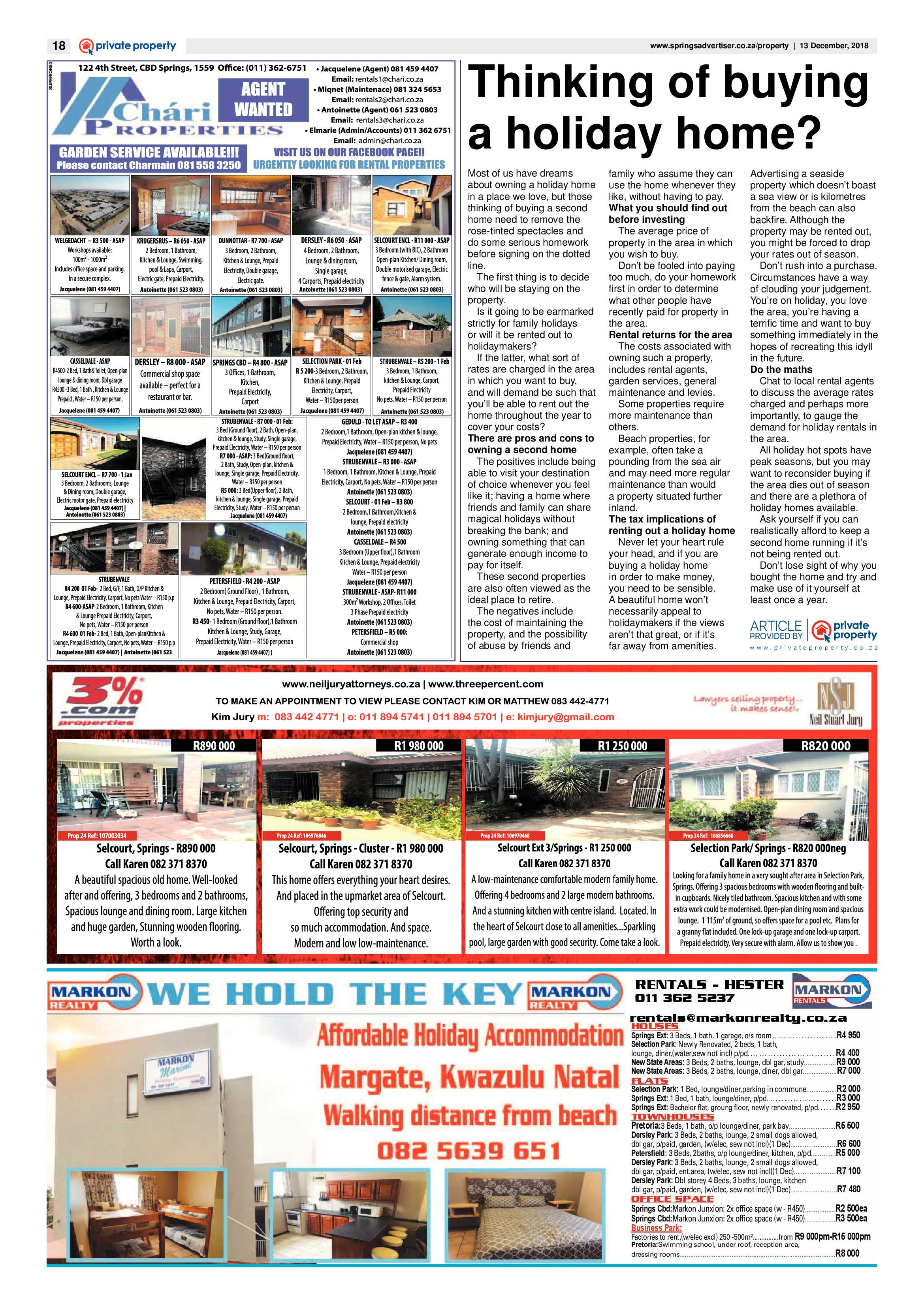 Springs Advertiser 13 December 2018 page 18
