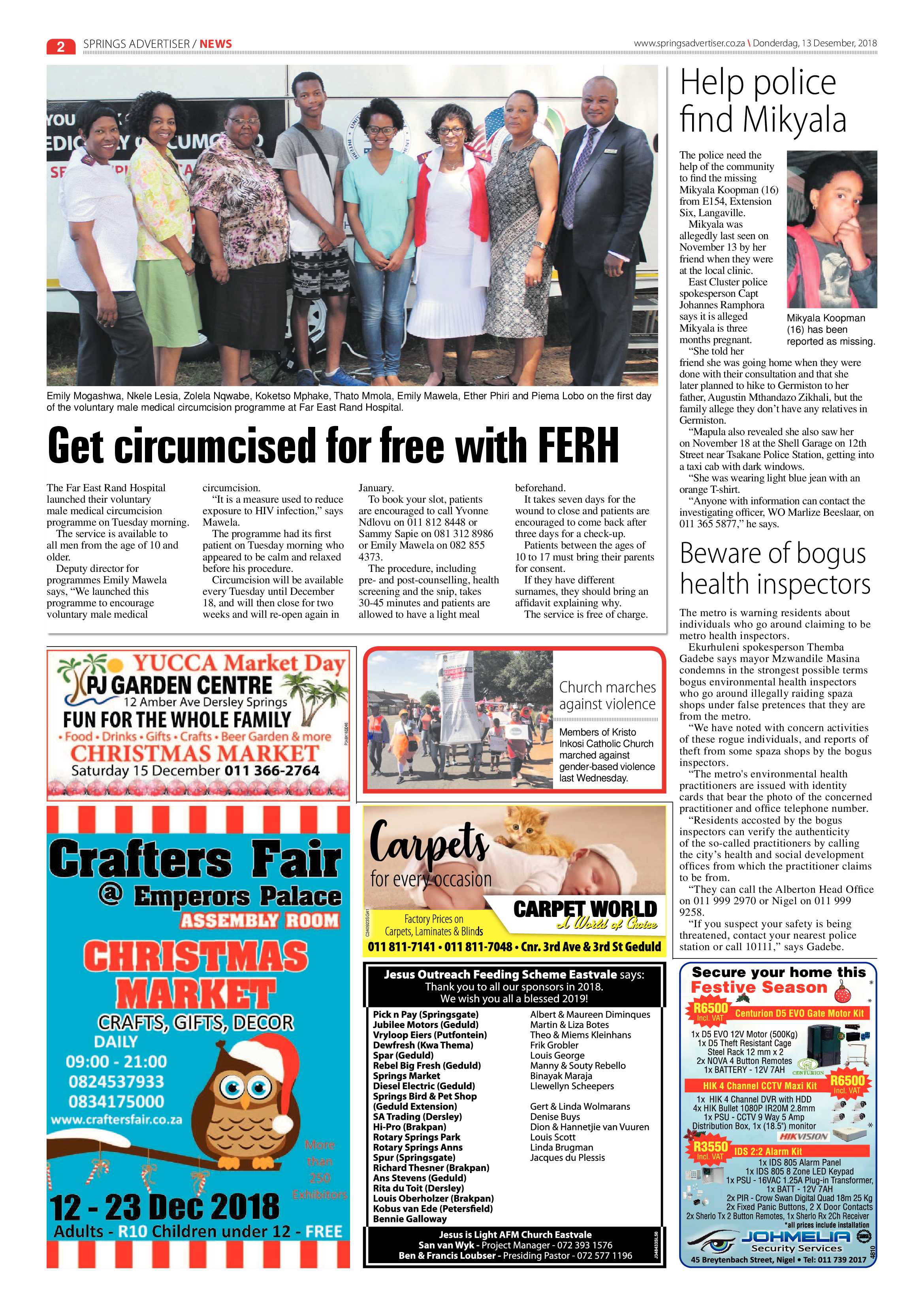 Springs Advertiser 13 December 2018 page 2