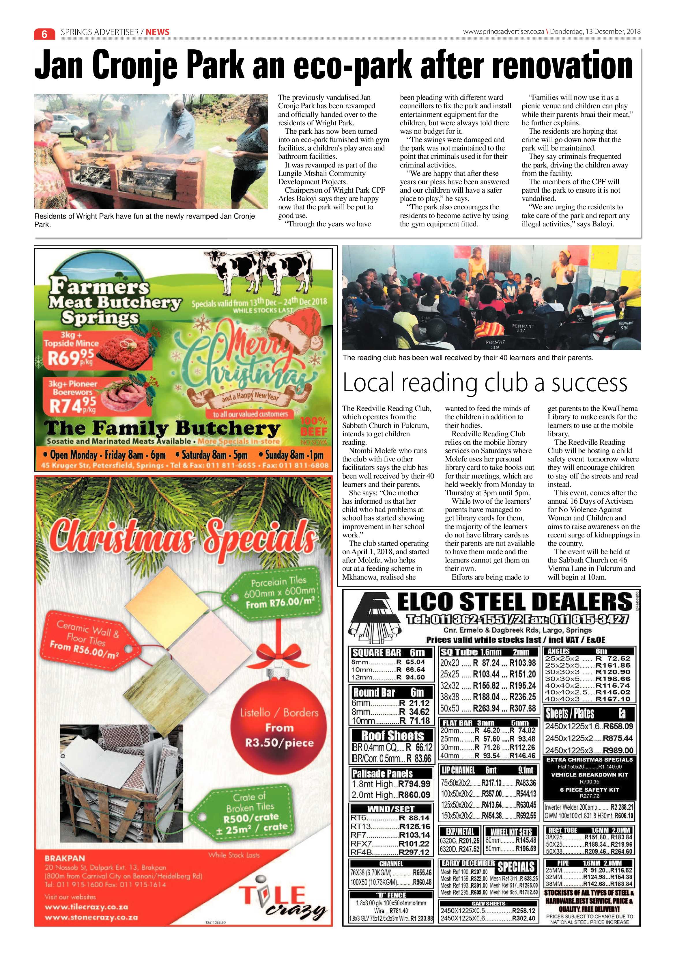 Springs Advertiser 13 December 2018 page 6