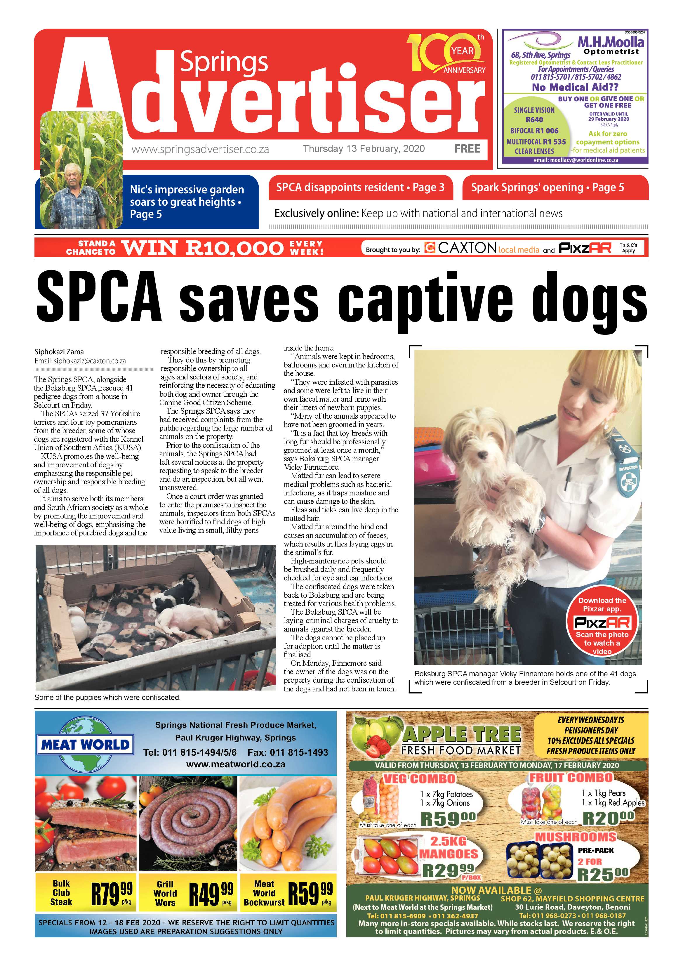 Springs Advertiser 13 February 2020 page 1