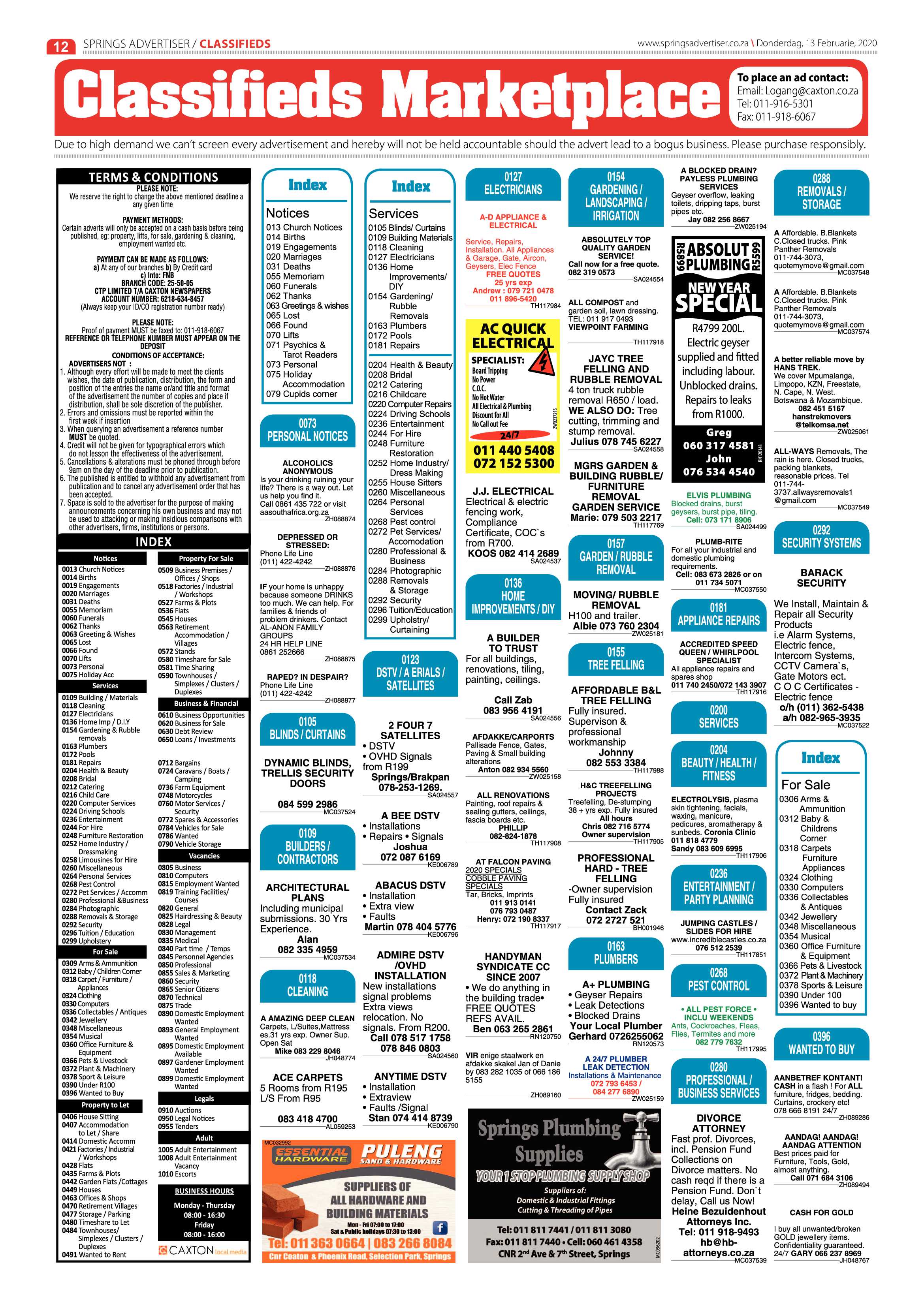 Springs Advertiser 13 February 2020 page 12