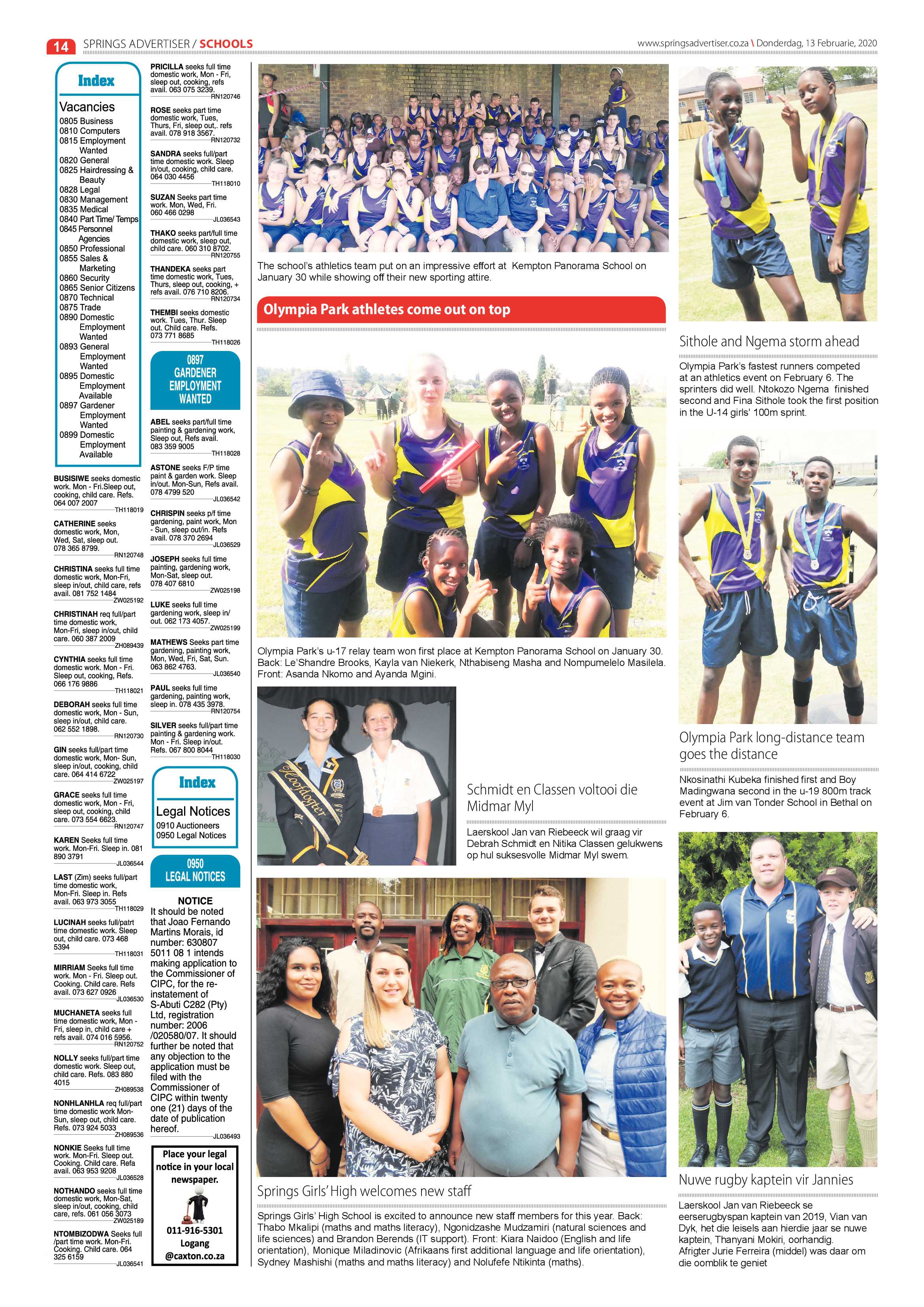 Springs Advertiser 13 February 2020 page 14