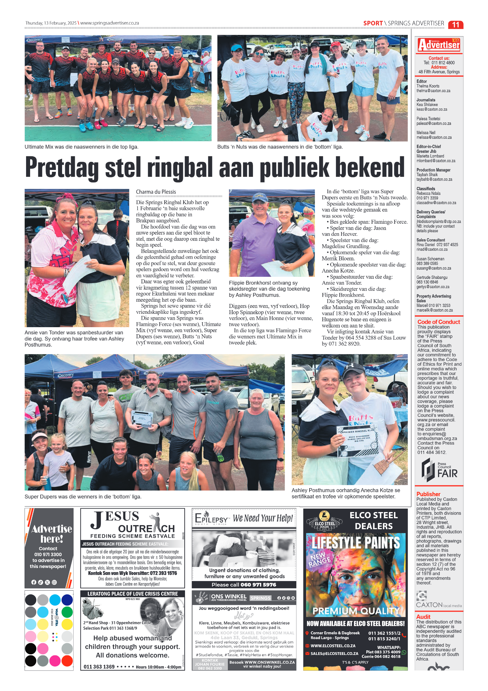 Springs Advertiser 13 February 2025 page 11