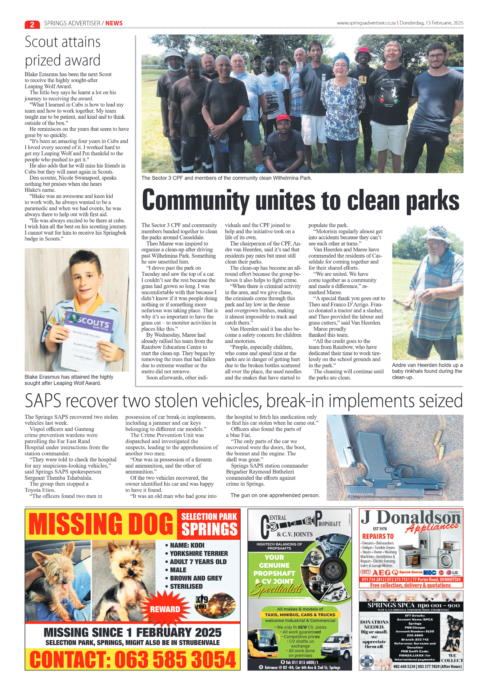 Springs Advertiser 13 February 2025 page 2