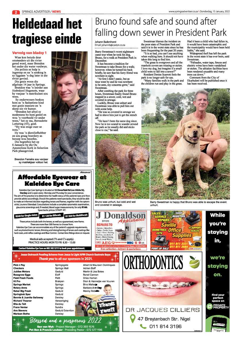Springs Advertiser 13 January 2022 page 2