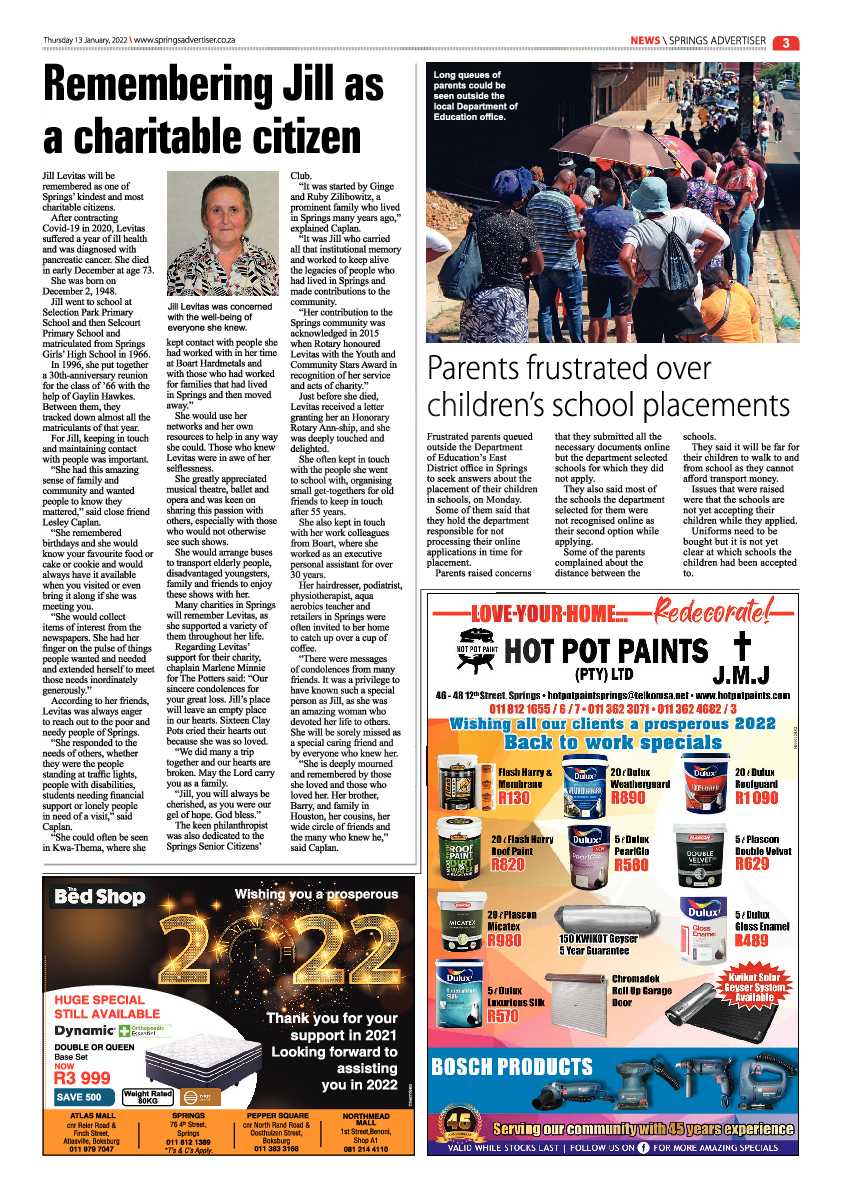 Springs Advertiser 13 January 2022 page 3