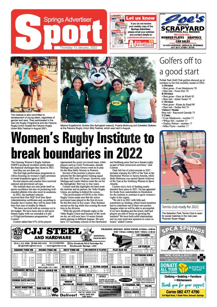 Springs Advertiser 13 January 2022 page 8