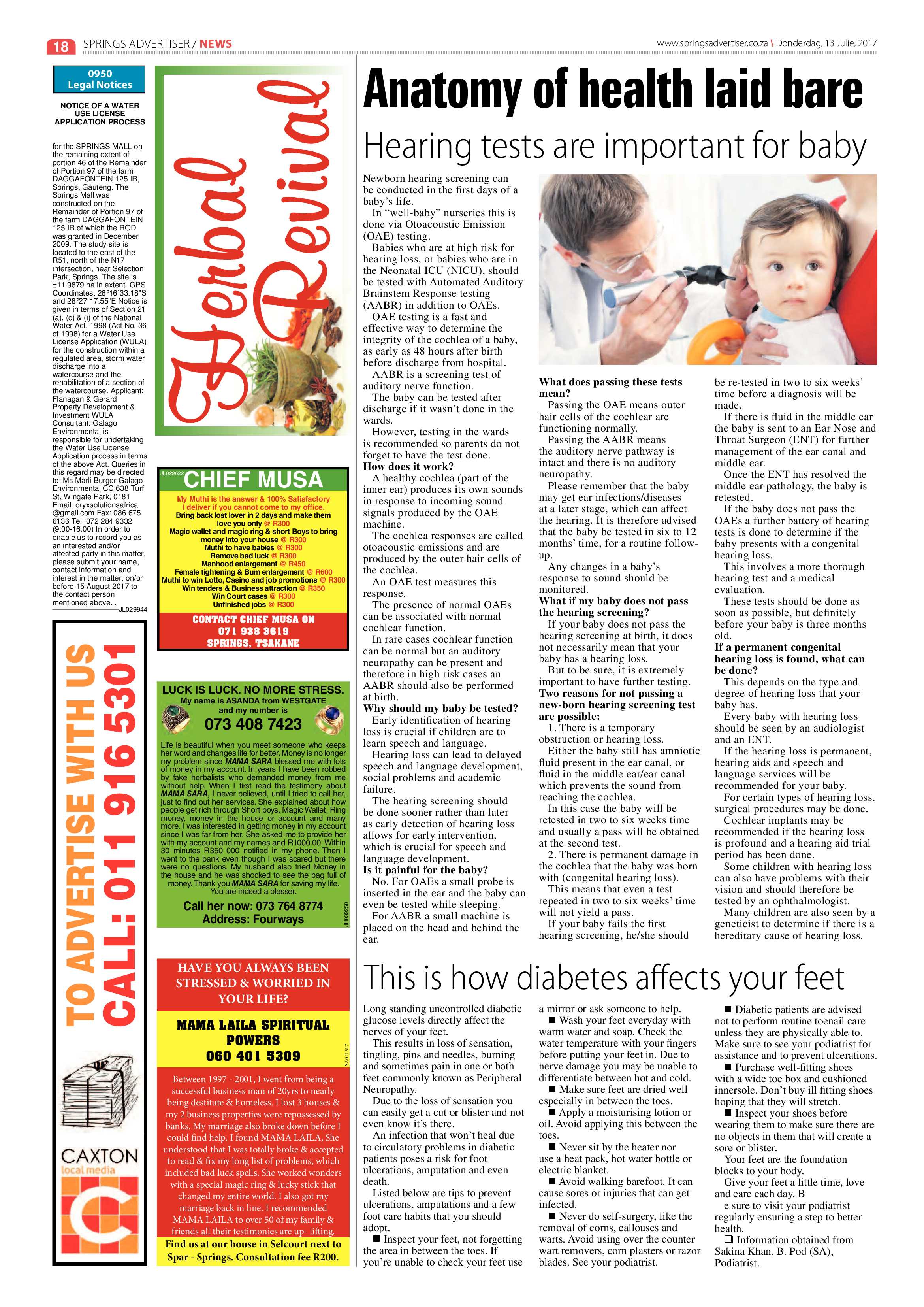 Springs Advertiser 13 July 2017 page 18