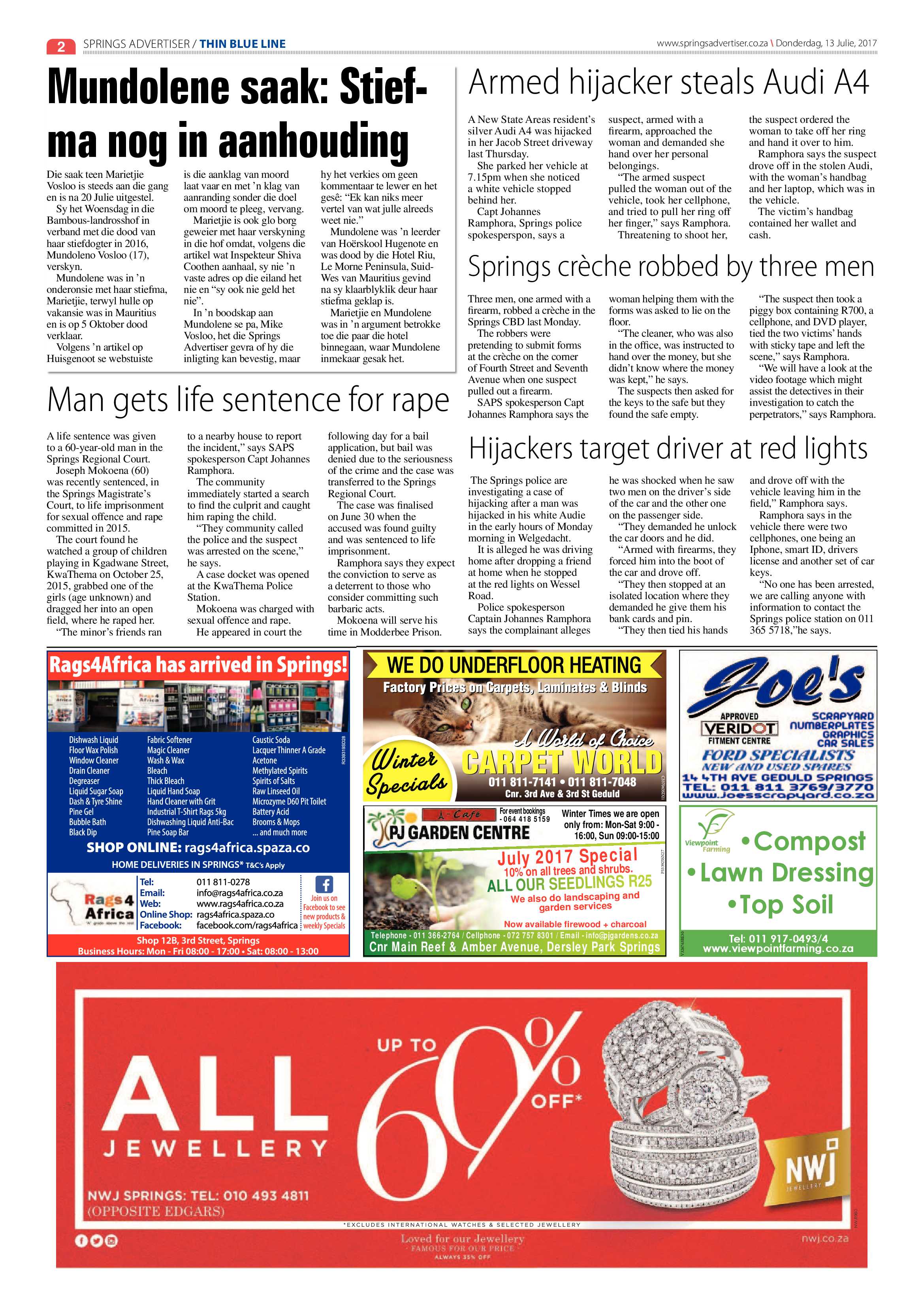 Springs Advertiser 13 July 2017 page 2