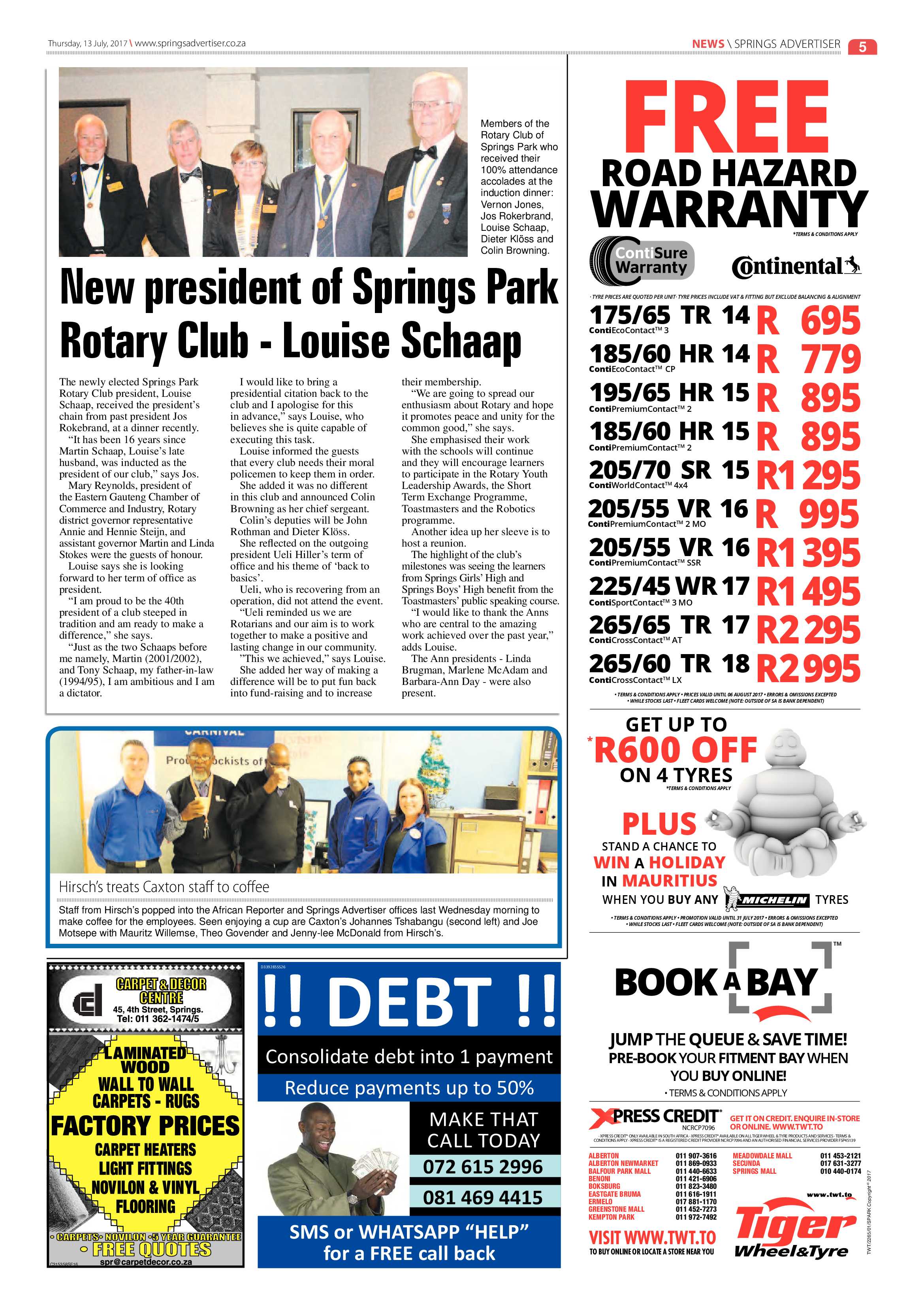 Springs Advertiser 13 July 2017 page 5