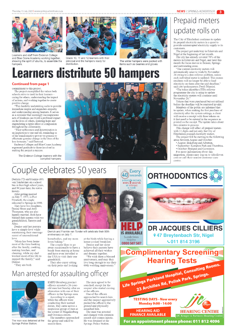 Springs Advertiser 13 July 2023 page 3