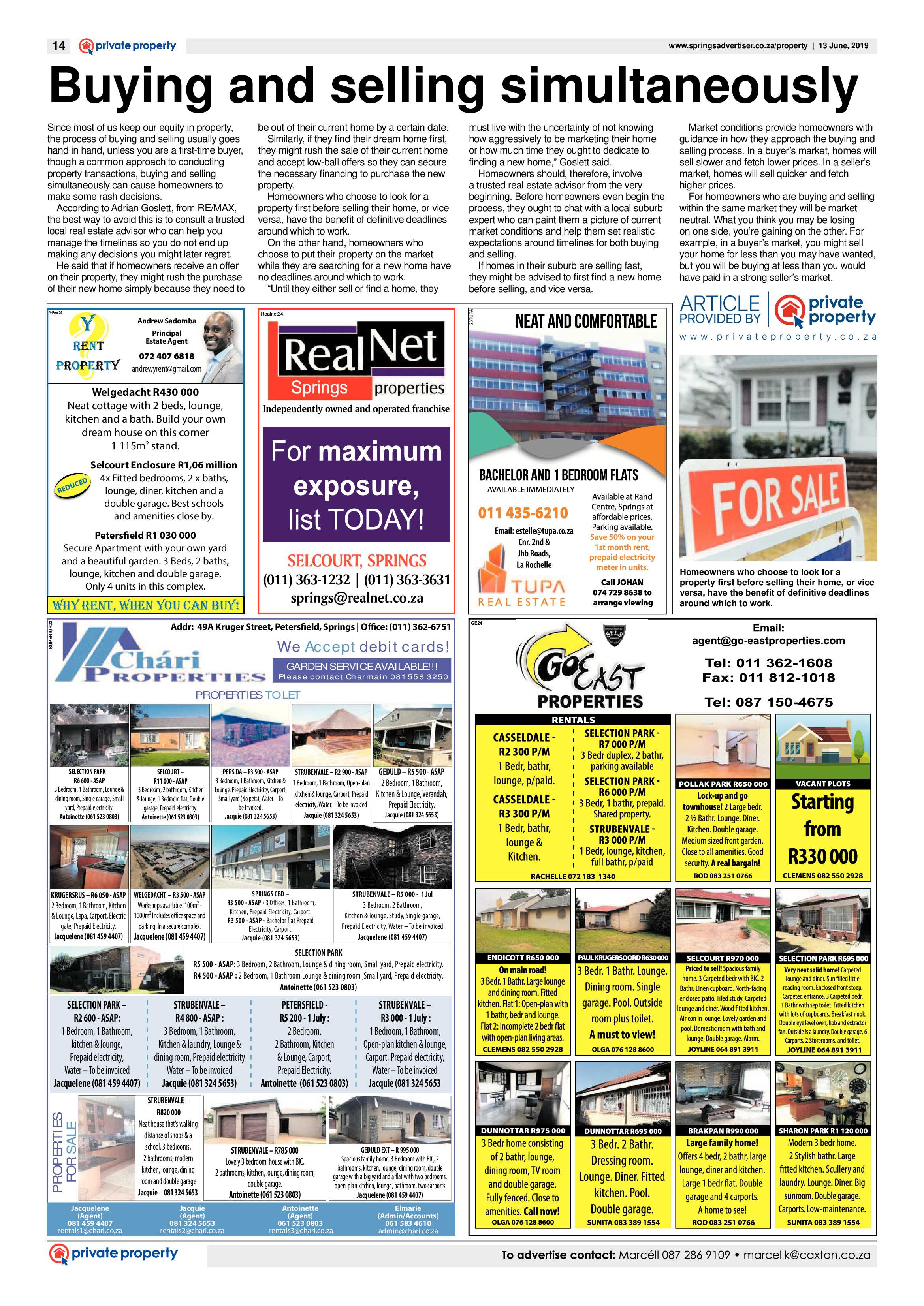 Springs Advertiser 13 June 2019 page 14