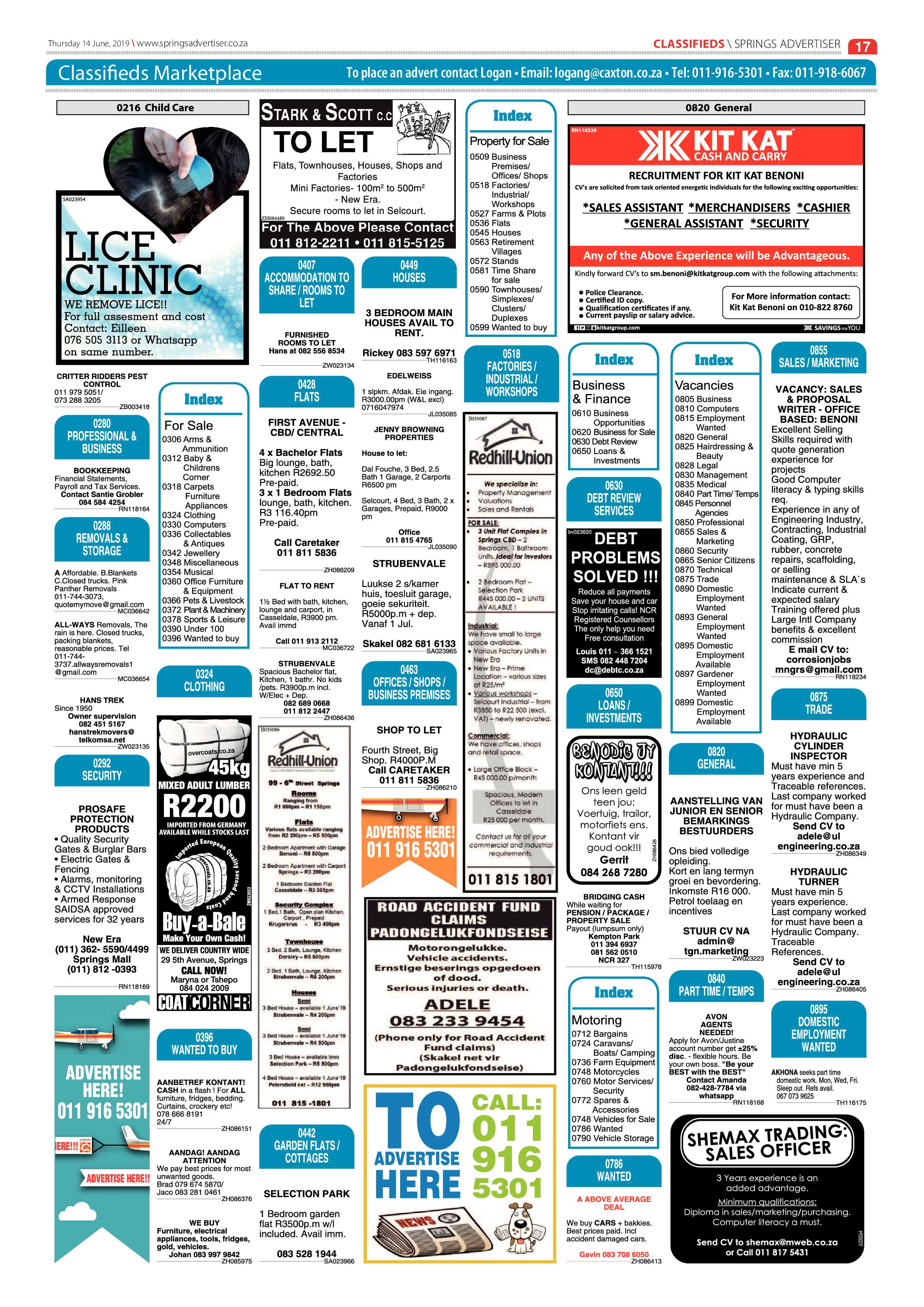 Springs Advertiser 13 June 2019 page 17