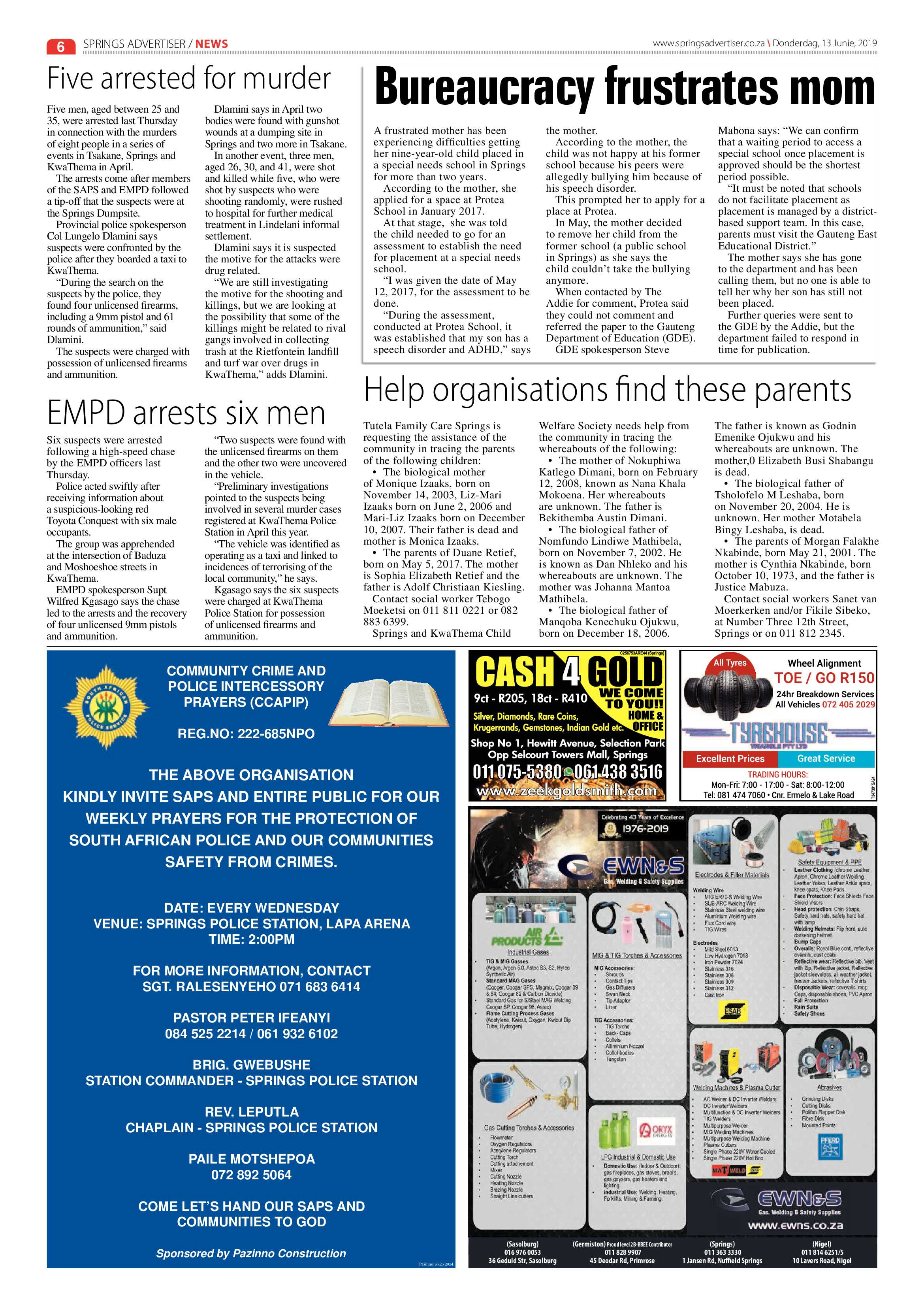 Springs Advertiser 13 June 2019 page 6