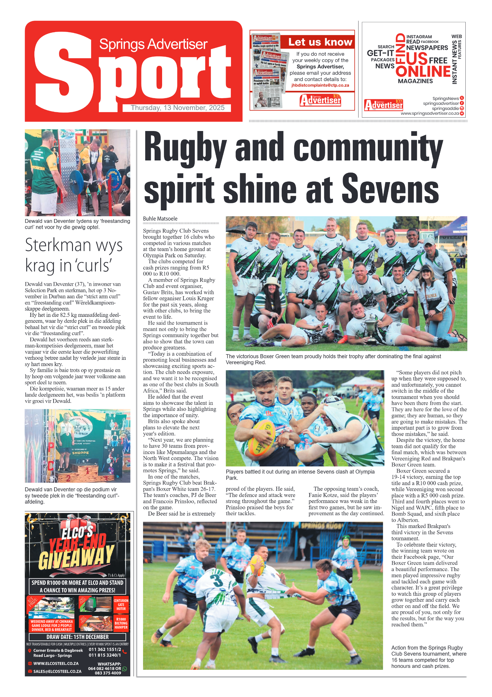 Springs Advertiser 13 November 2025 page 10