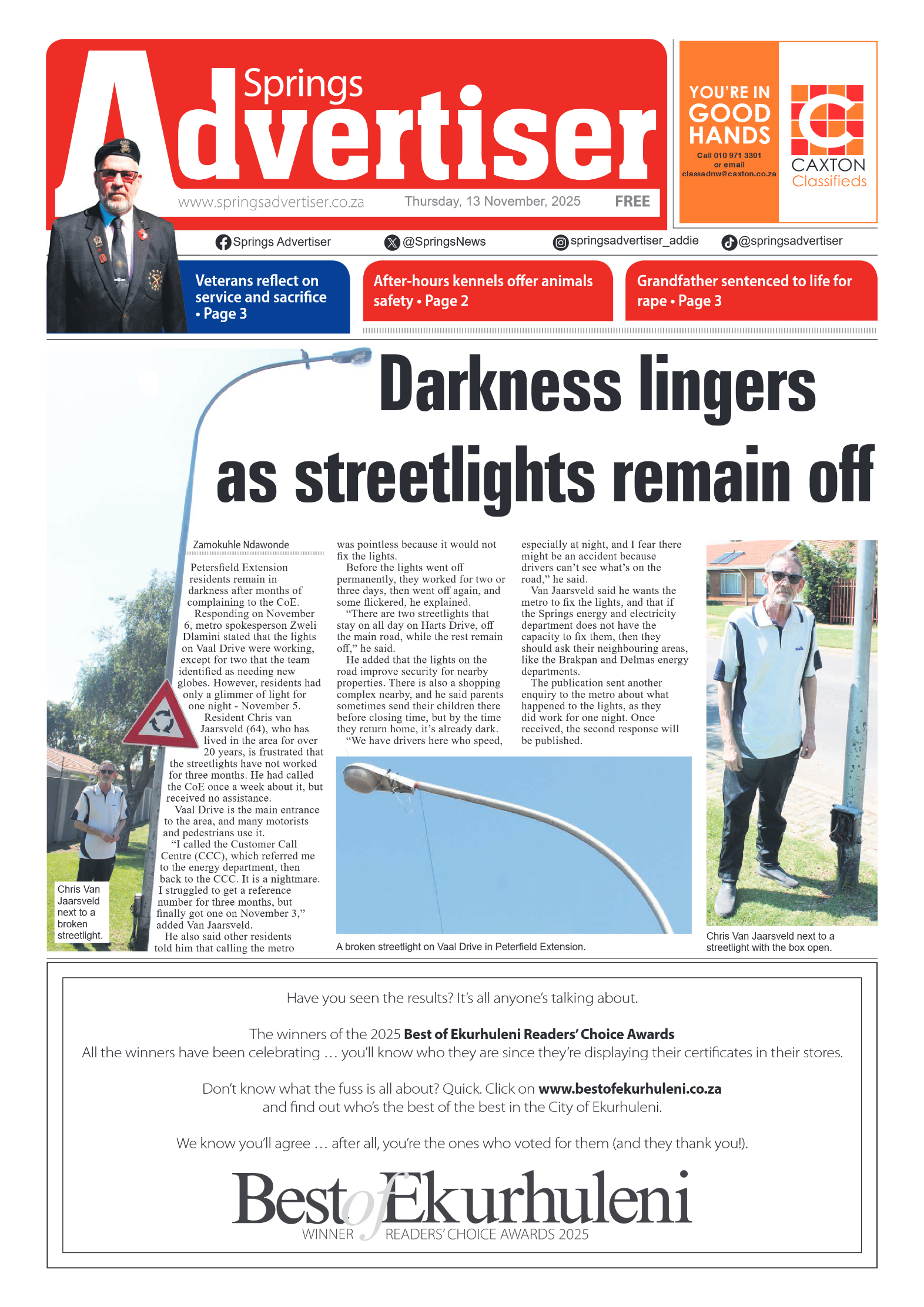 Springs Advertiser 13 November 2025 page 3