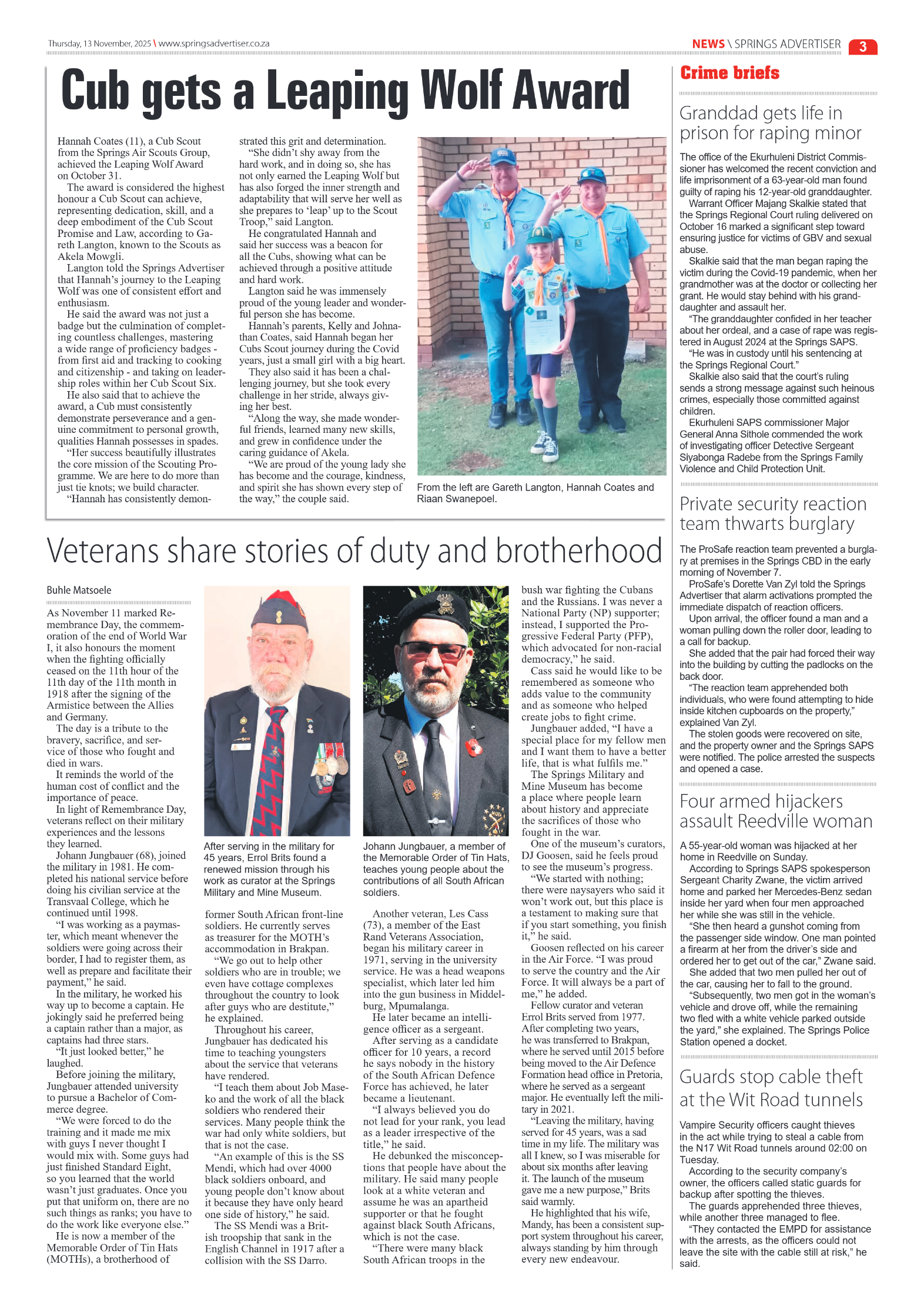 Springs Advertiser 13 November 2025 page 5