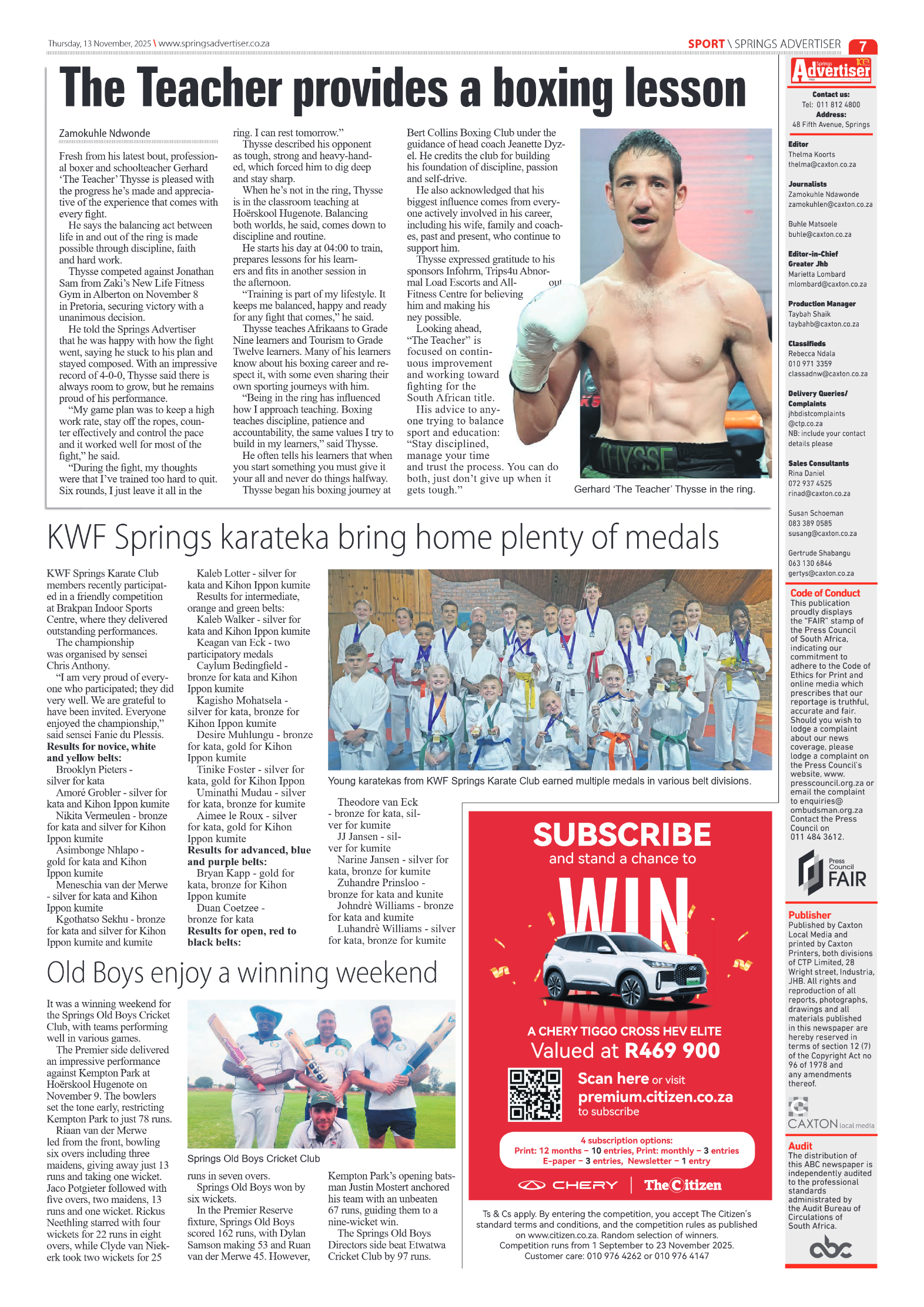 Springs Advertiser 13 November 2025 page 9