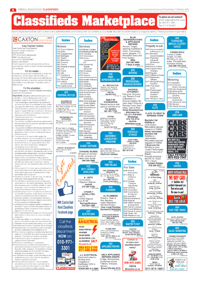 Springs Advertiser 13 October 2022 page 6