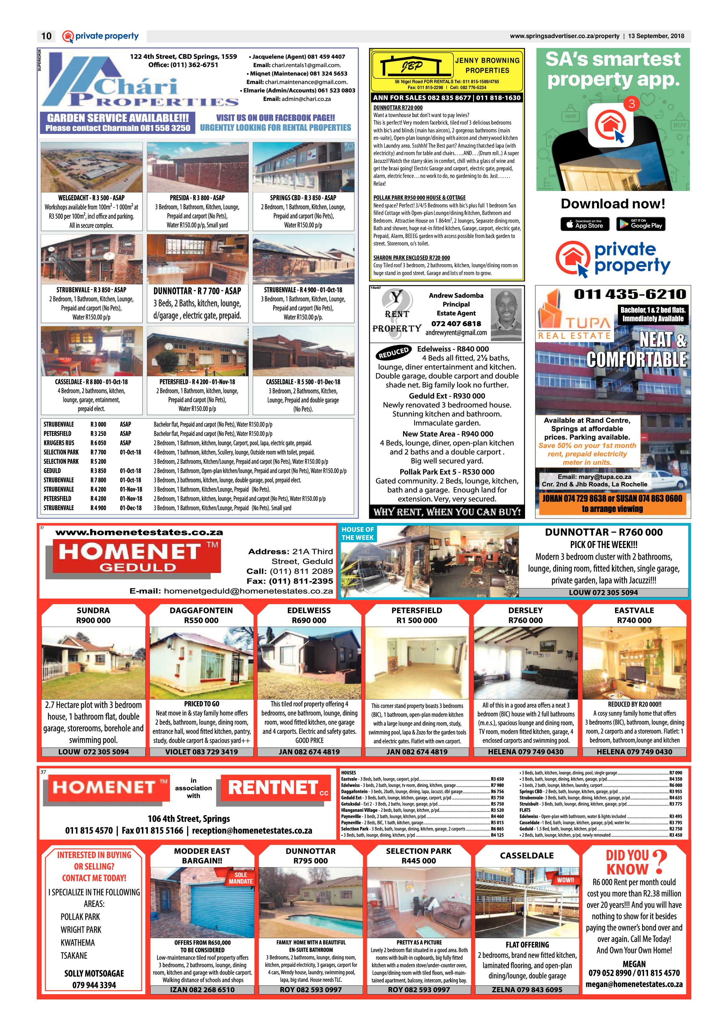 Springs Advertiser 13 September 2018 page 10