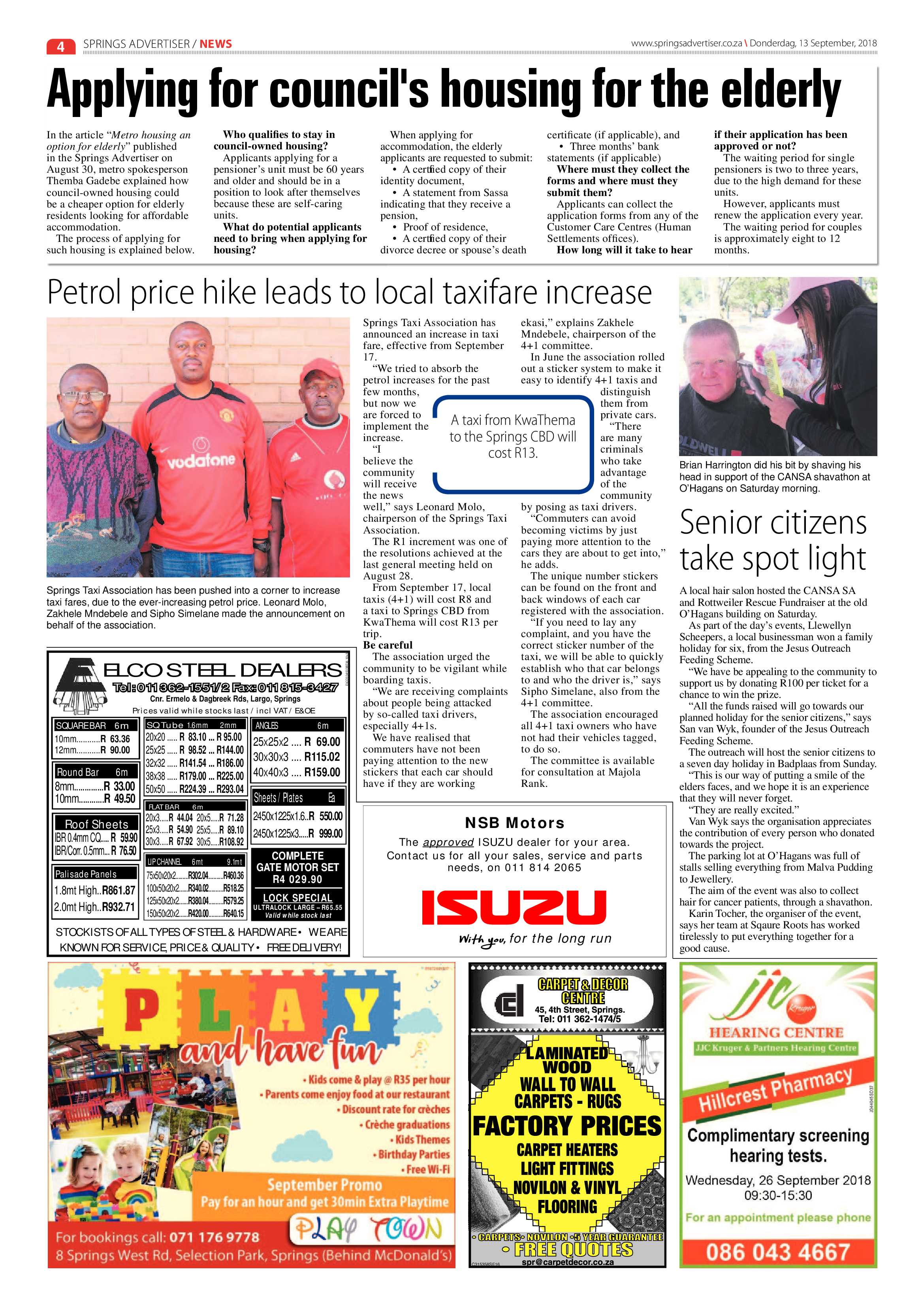 Springs Advertiser 13 September 2018 page 4
