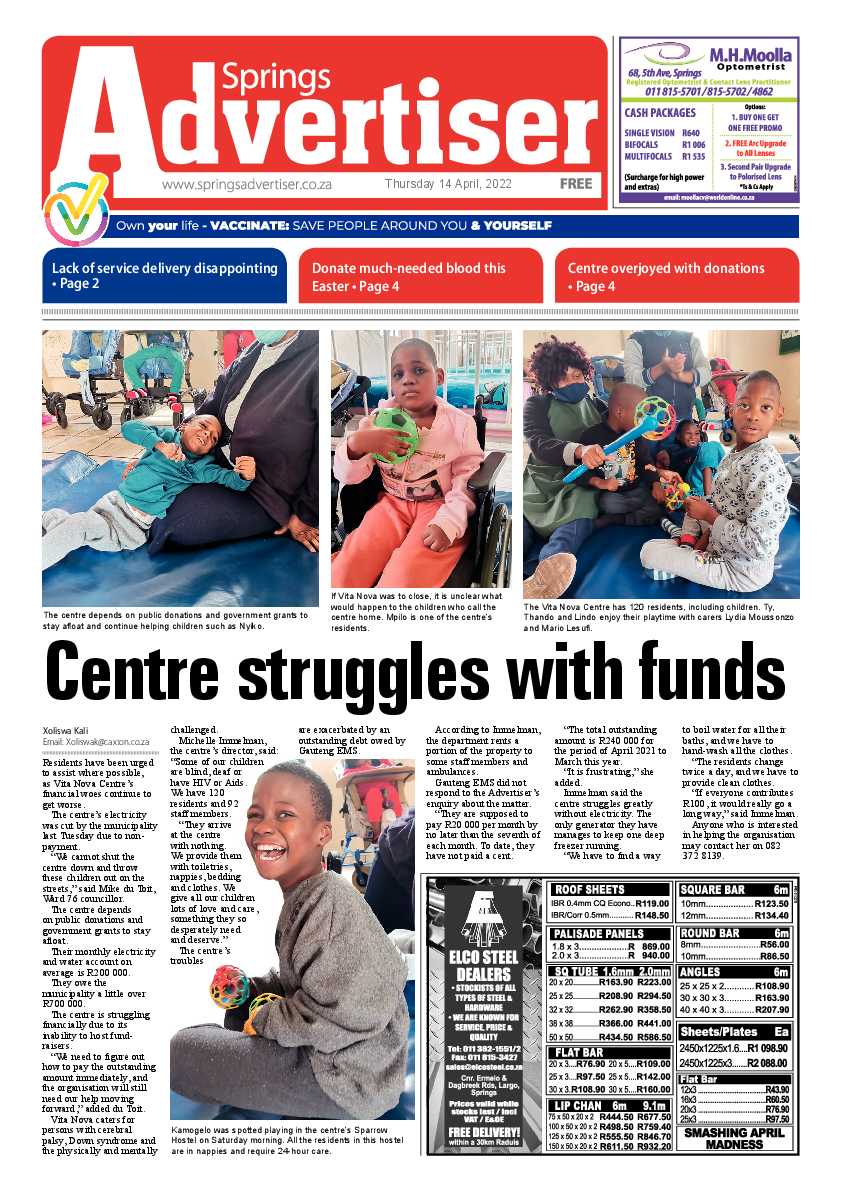 Springs Advertiser 14 April 2022 page 1