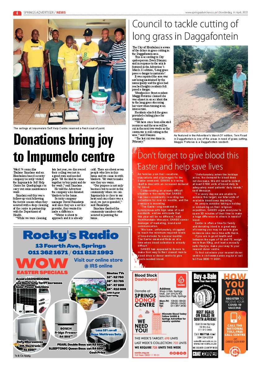 Springs Advertiser 14 April 2022 page 4