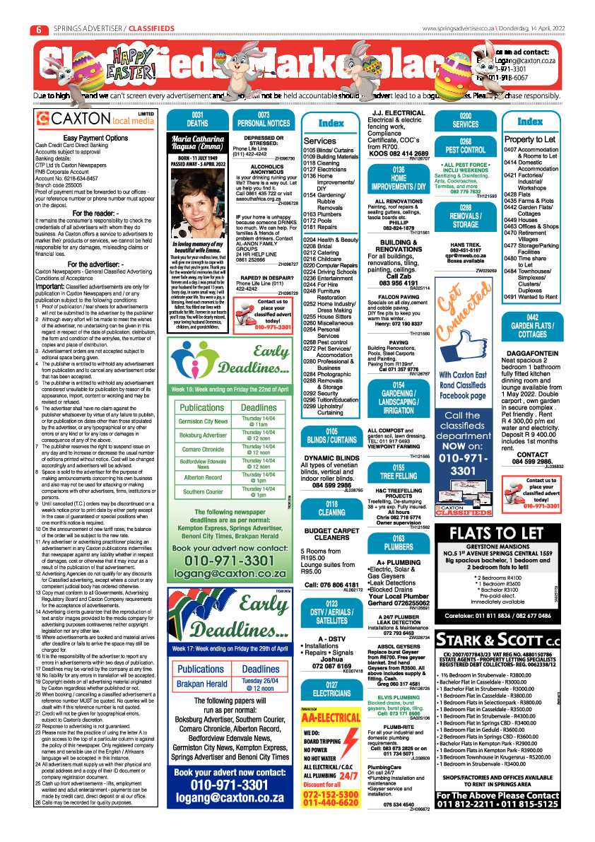 Springs Advertiser 14 April 2022 page 6