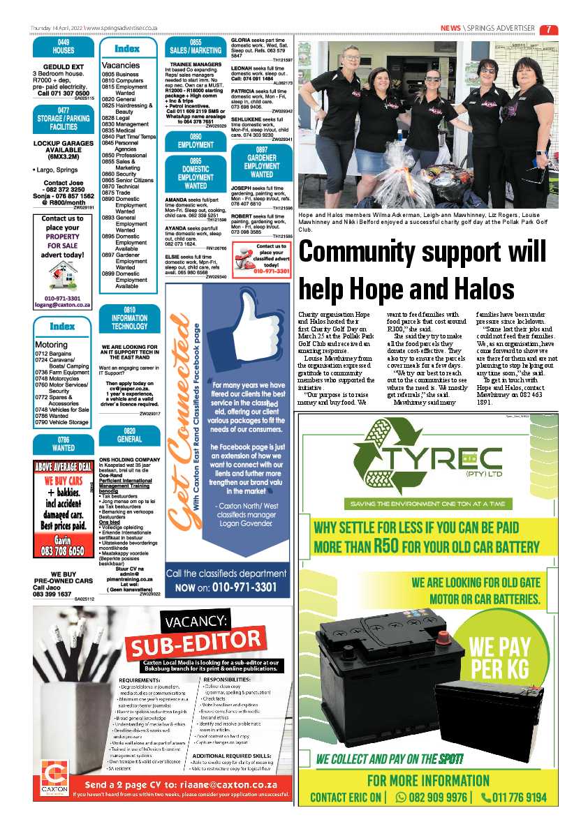 Springs Advertiser 14 April 2022 page 7