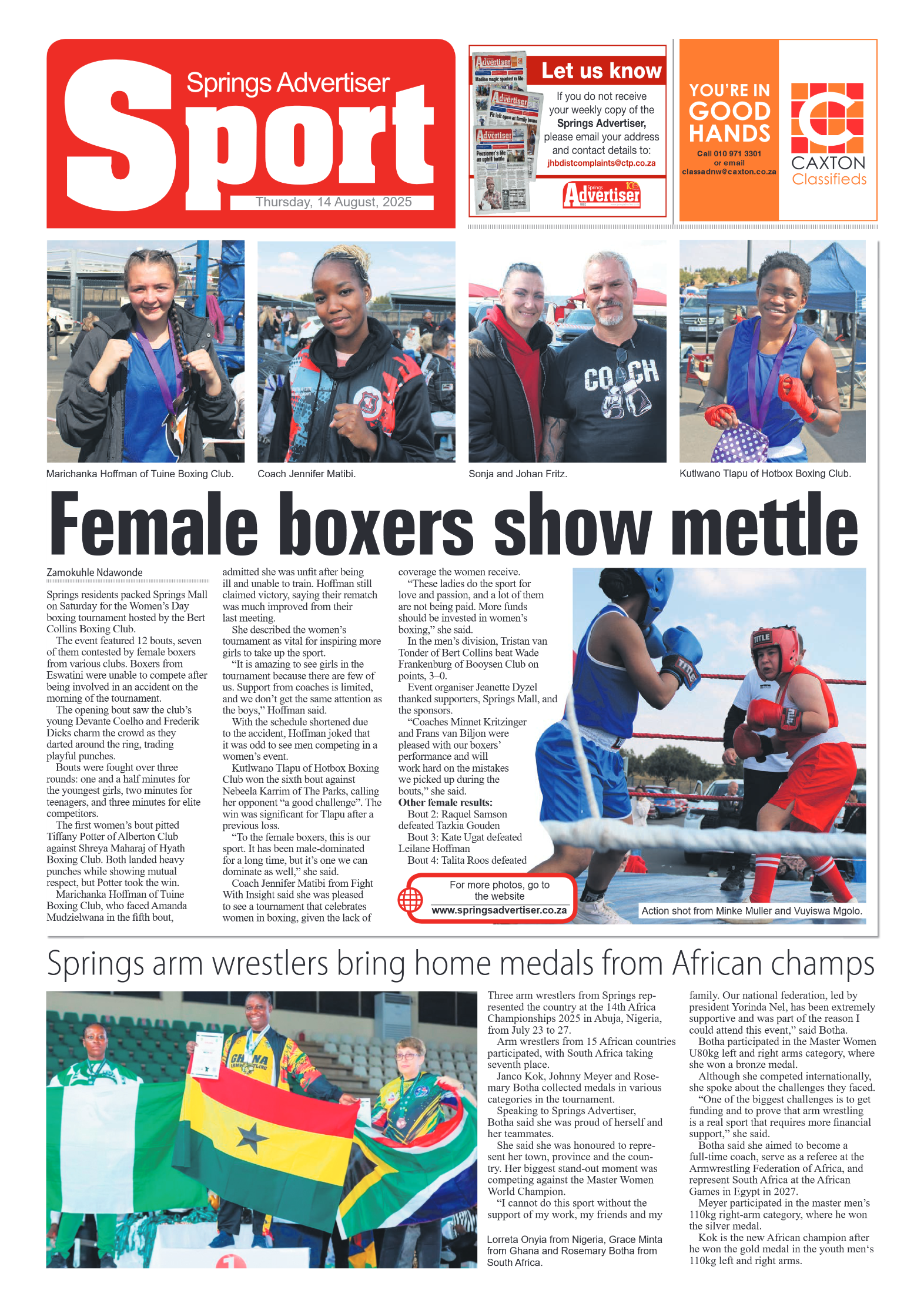 Springs Advertiser 14 August 2025 page 10