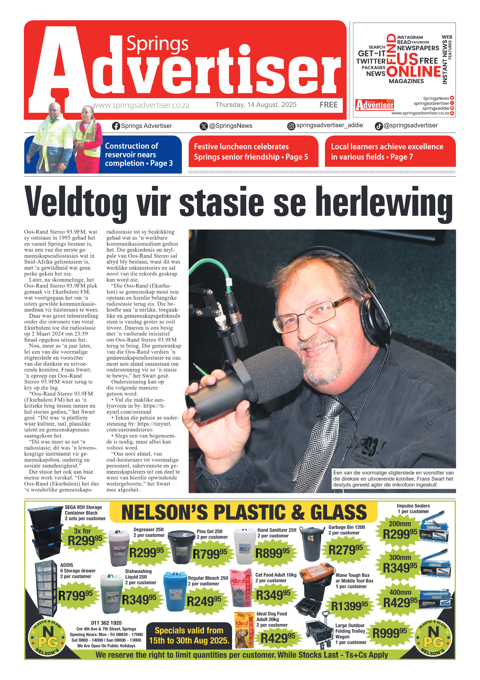 Springs Advertiser 14 August 2025 page 3