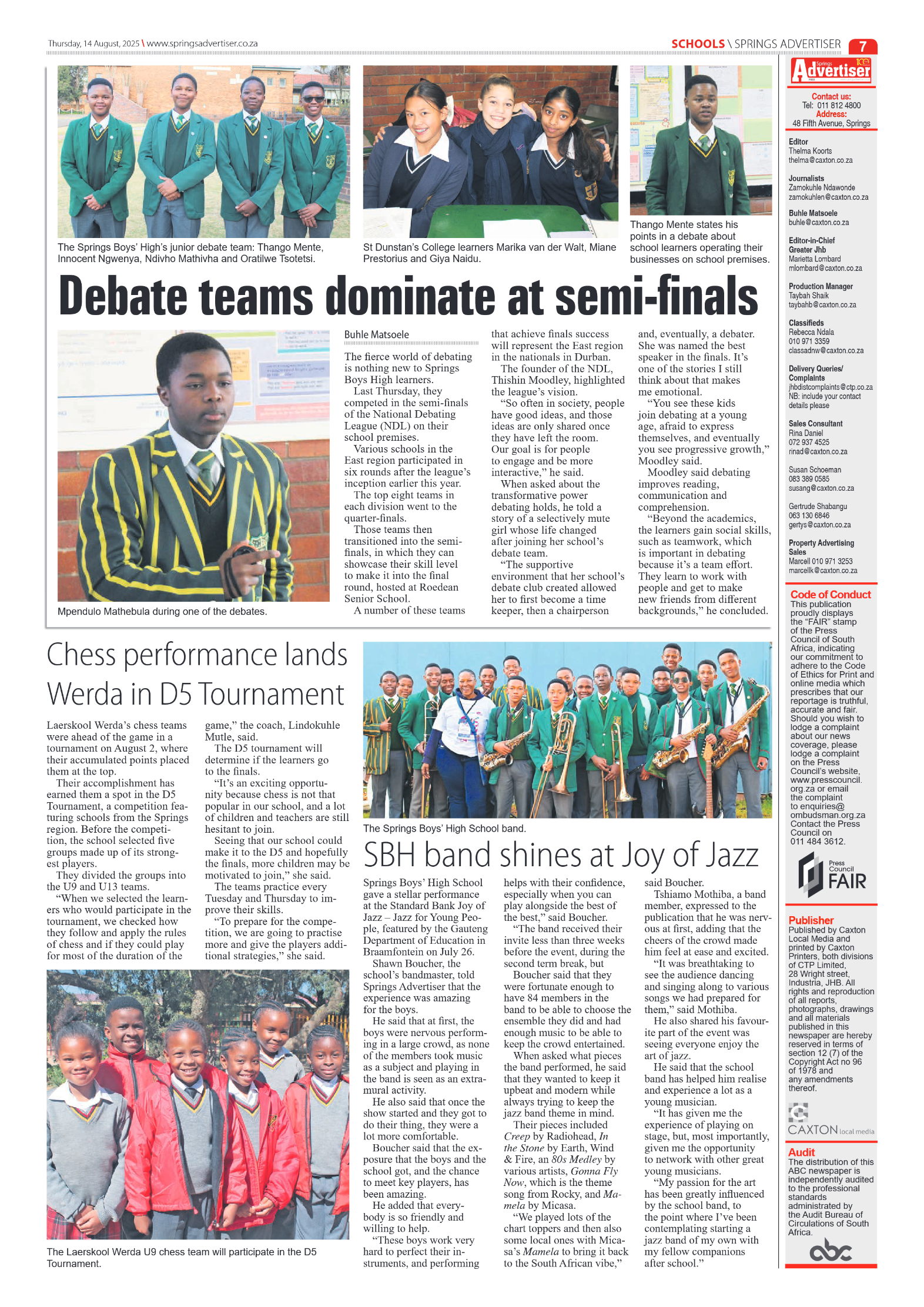 Springs Advertiser 14 August 2025 page 9