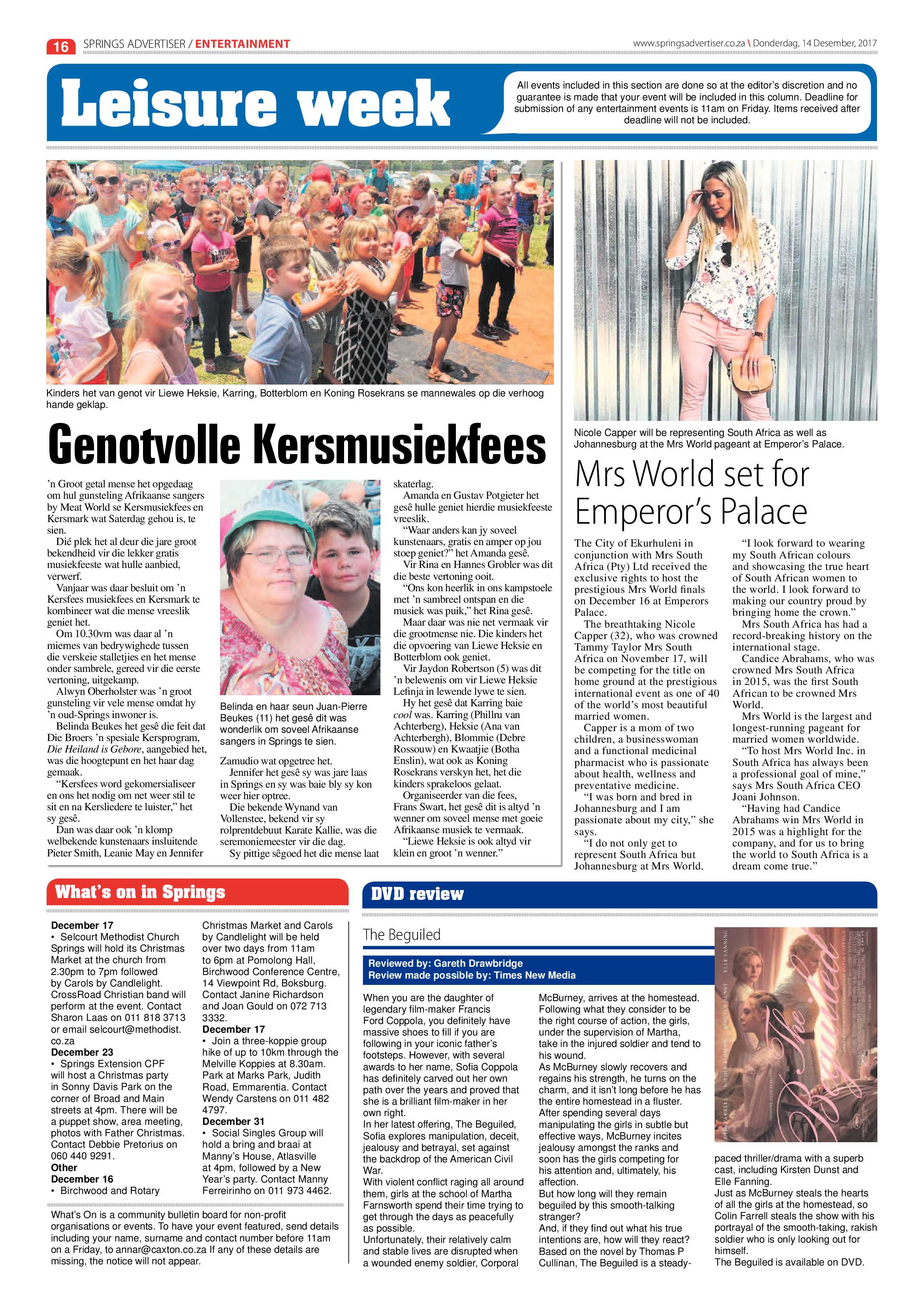 Springs Advertiser 14 December 2017 page 16