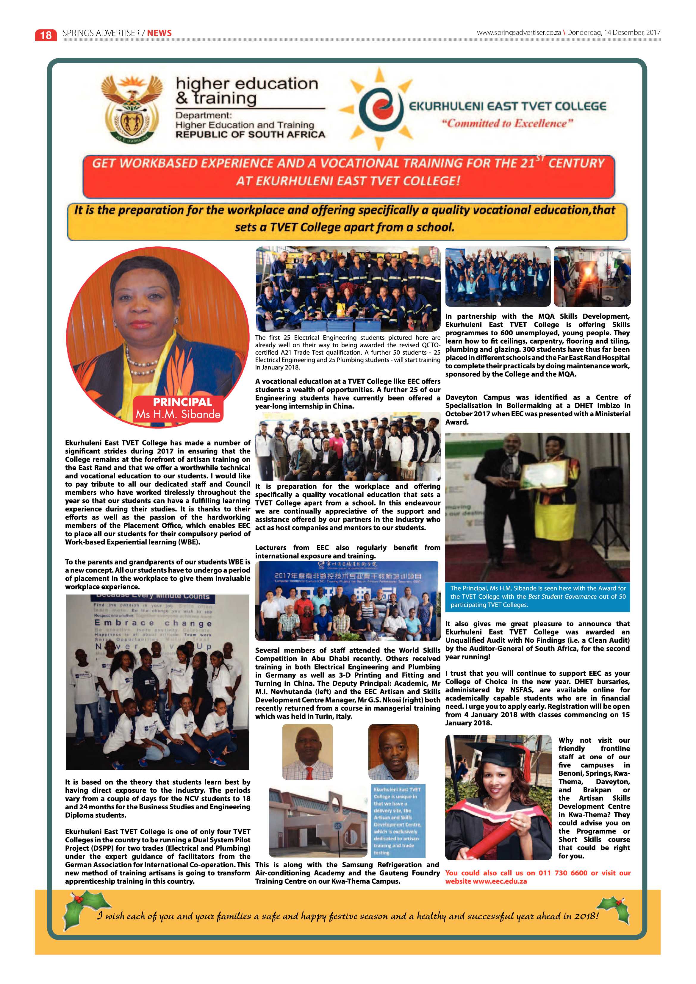 Springs Advertiser 14 December 2017 page 18