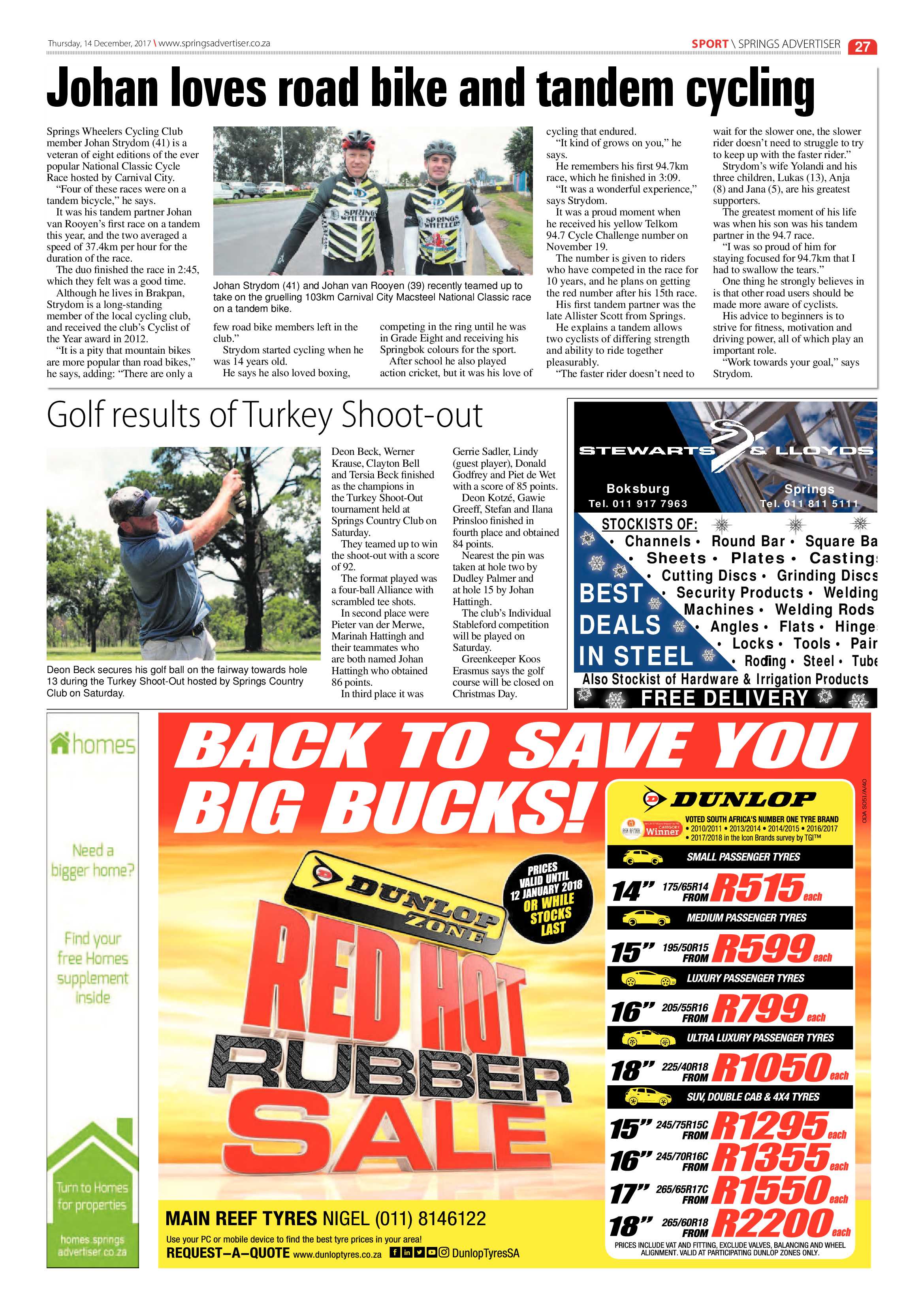 Springs Advertiser 14 December 2017 page 27