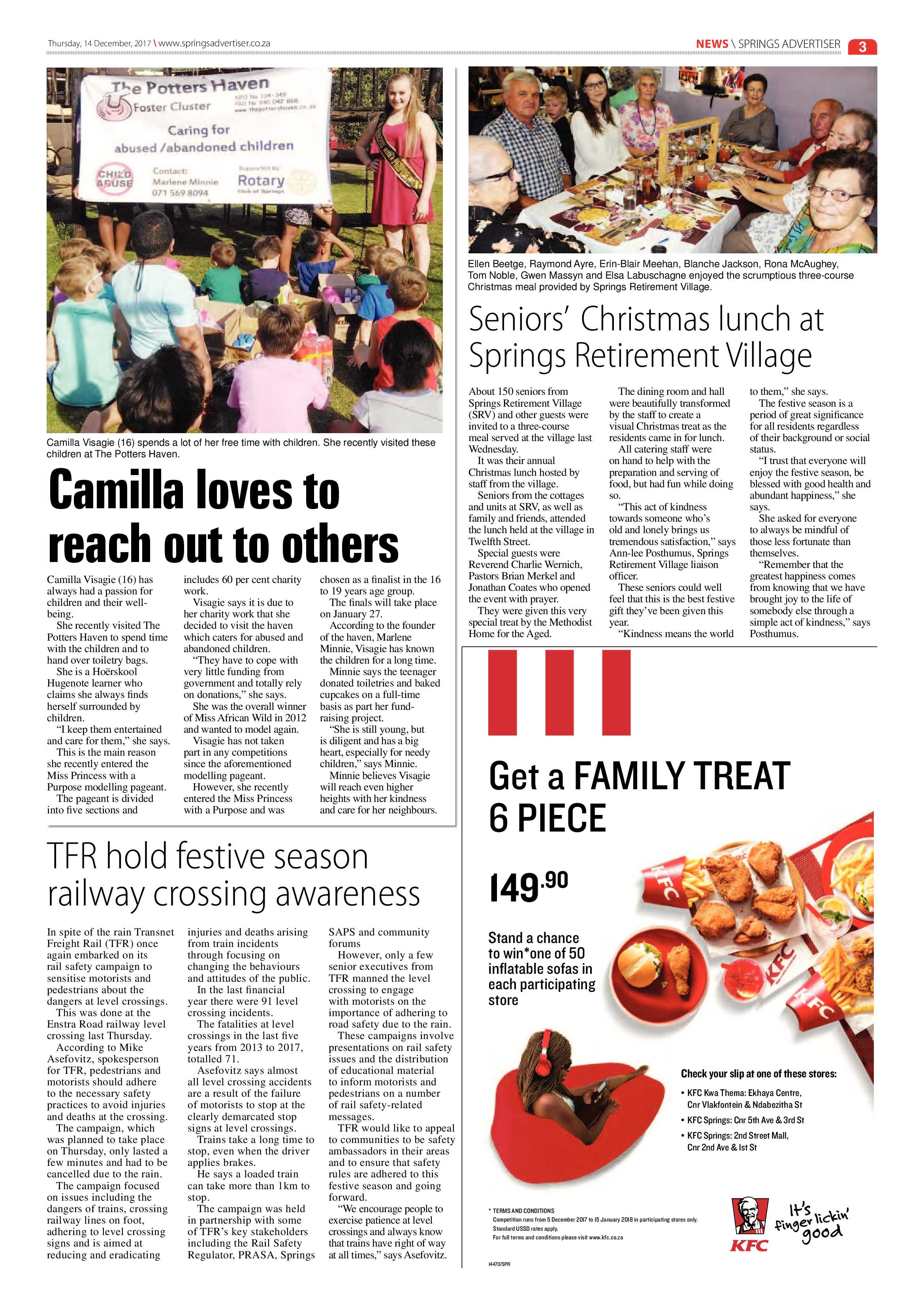Springs Advertiser 14 December 2017 page 3