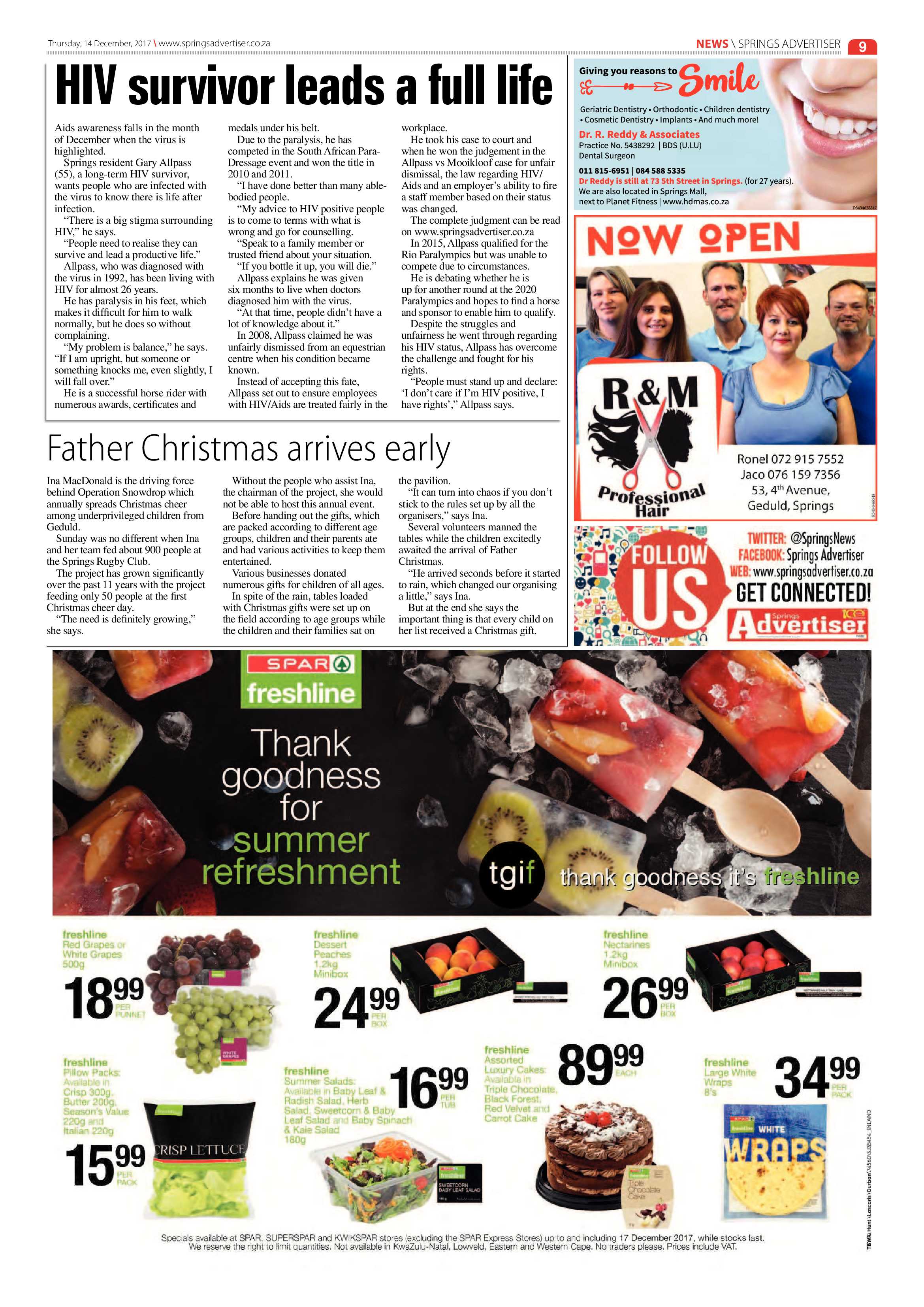 Springs Advertiser 14 December 2017 page 9