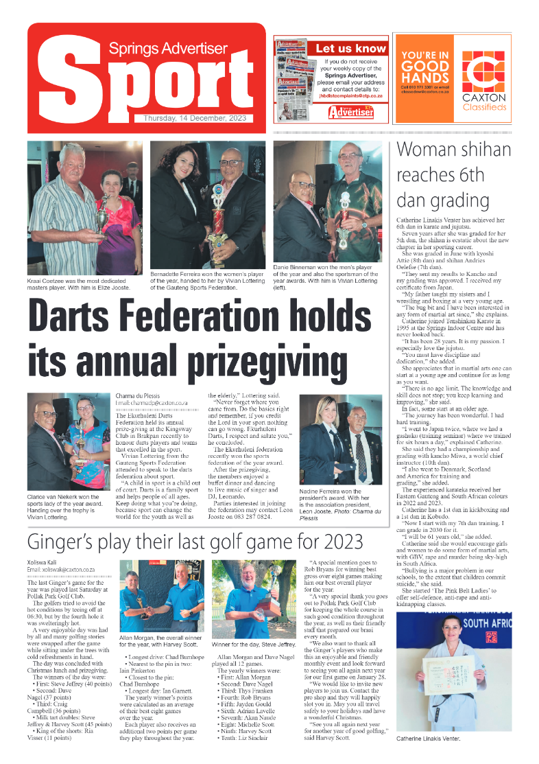 Springs Advertiser 14 December 2023 page 12