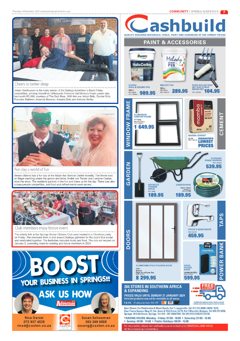 Springs Advertiser 14 December 2023 page 7