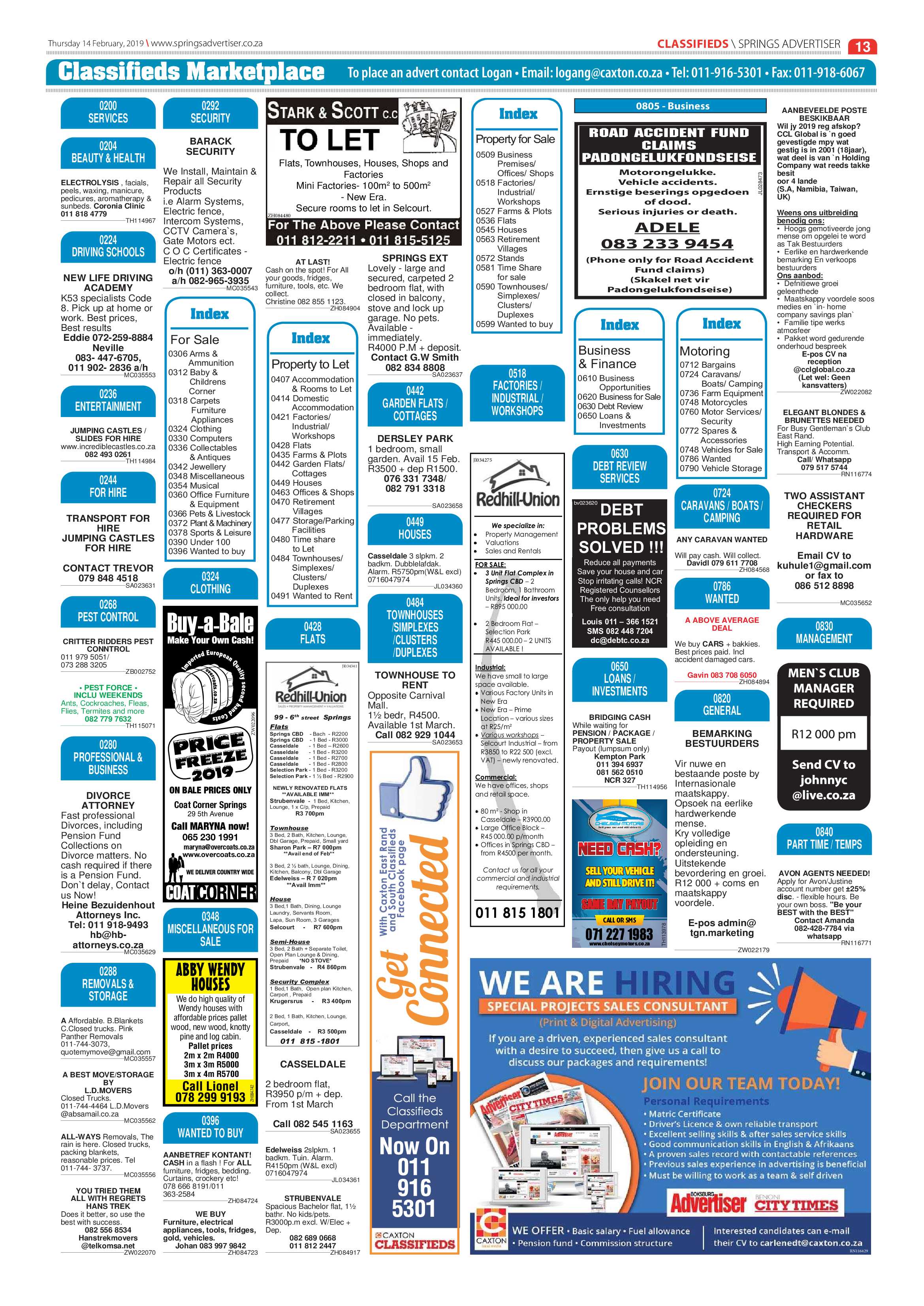 Springs Advertiser 14 February 2019 page 13