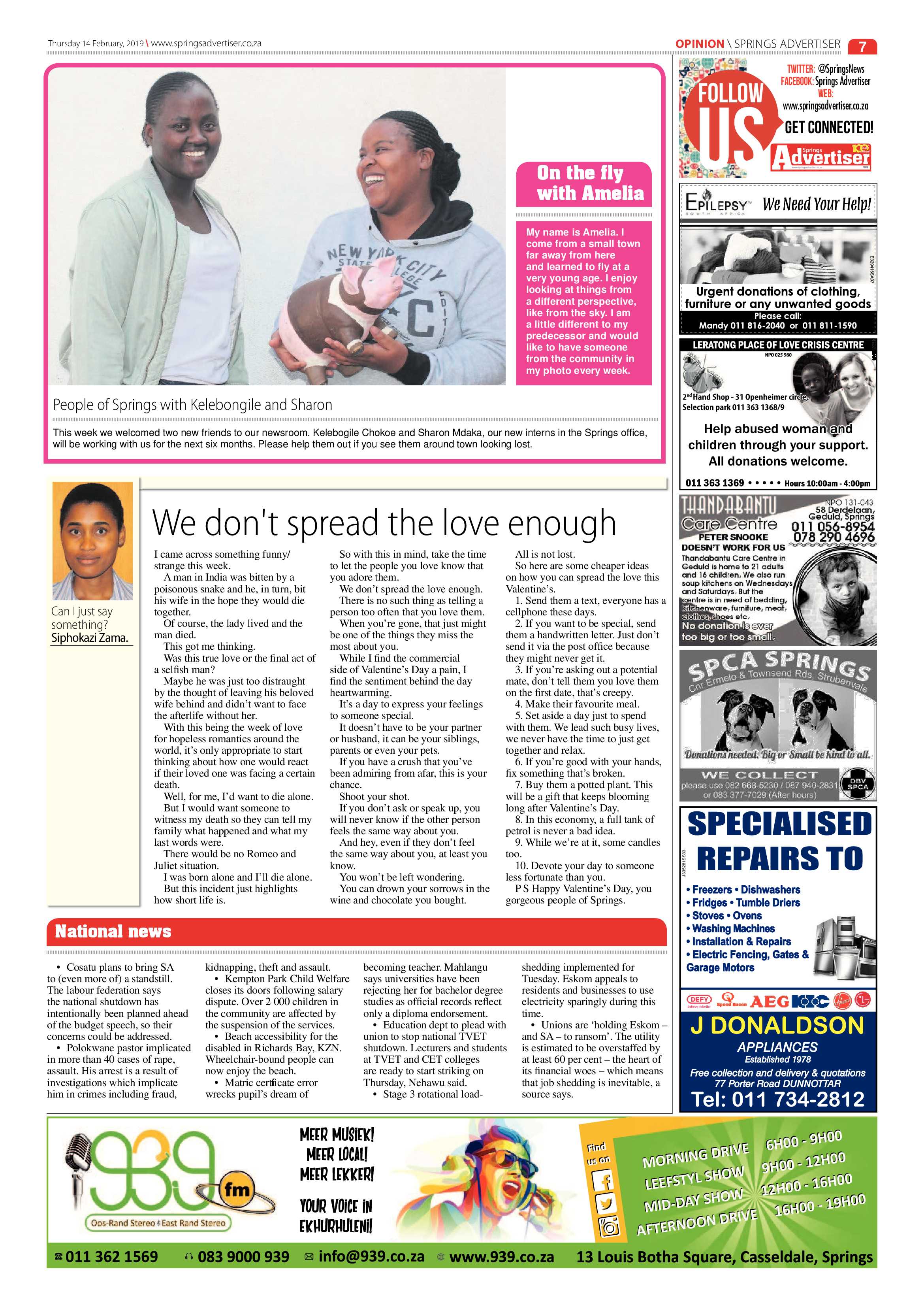Springs Advertiser 14 February 2019 page 7