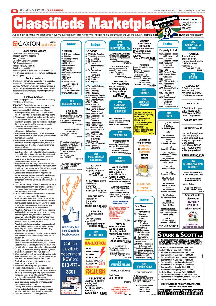Springs Advertiser 14 July 2022 page 10