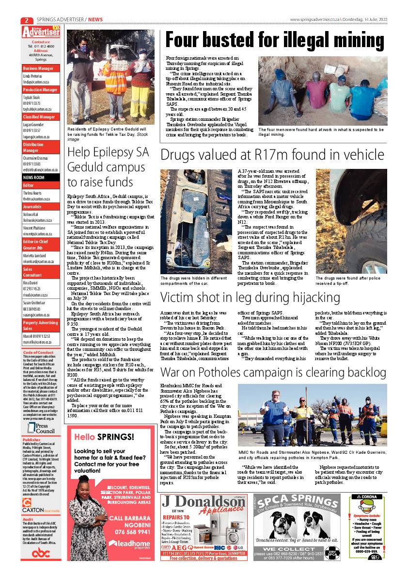 Springs Advertiser 14 July 2022 page 2