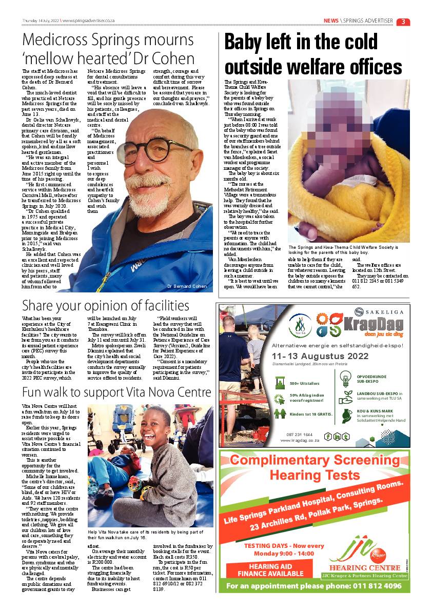 Springs Advertiser 14 July 2022 page 3