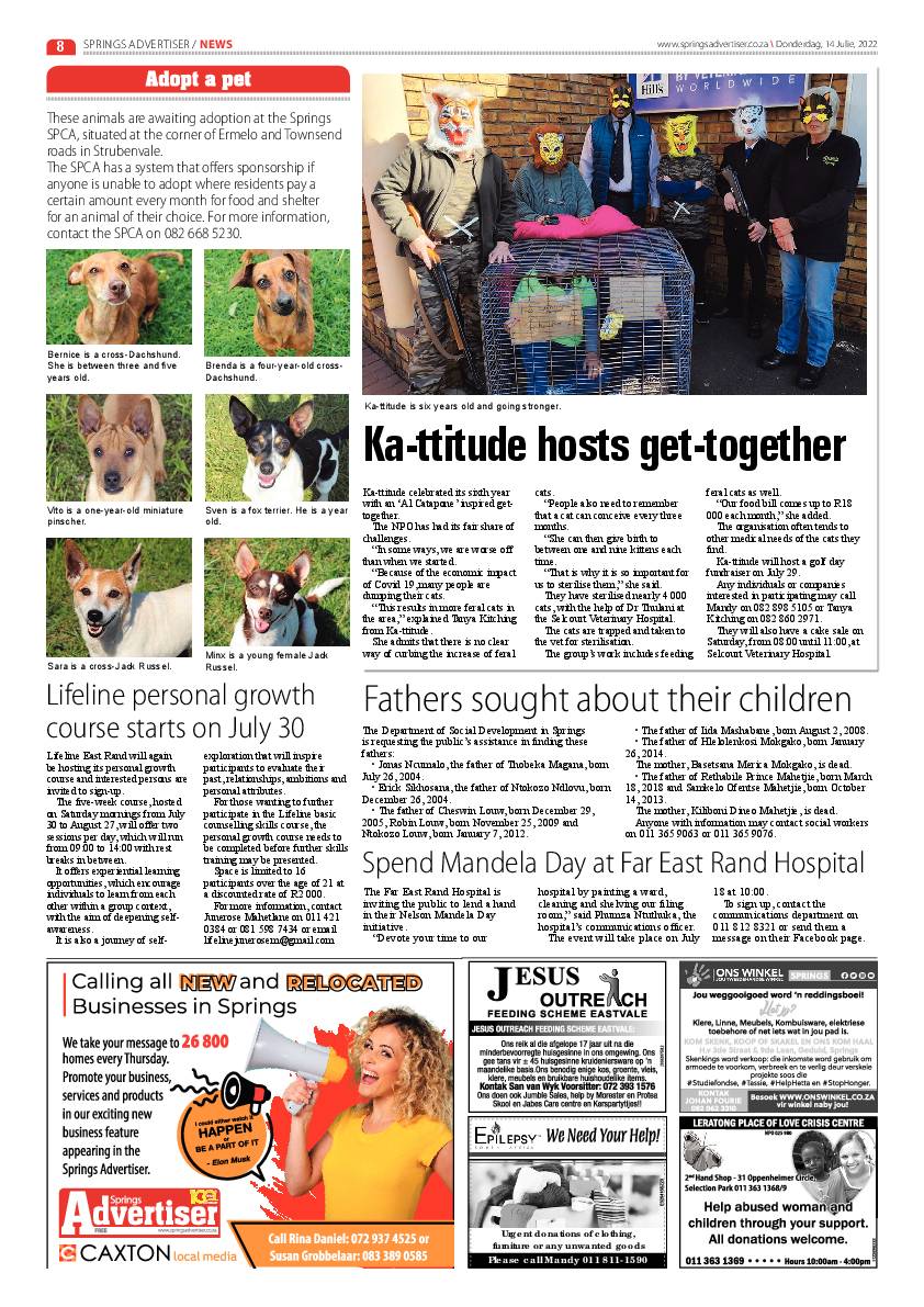 Springs Advertiser 14 July 2022 page 8