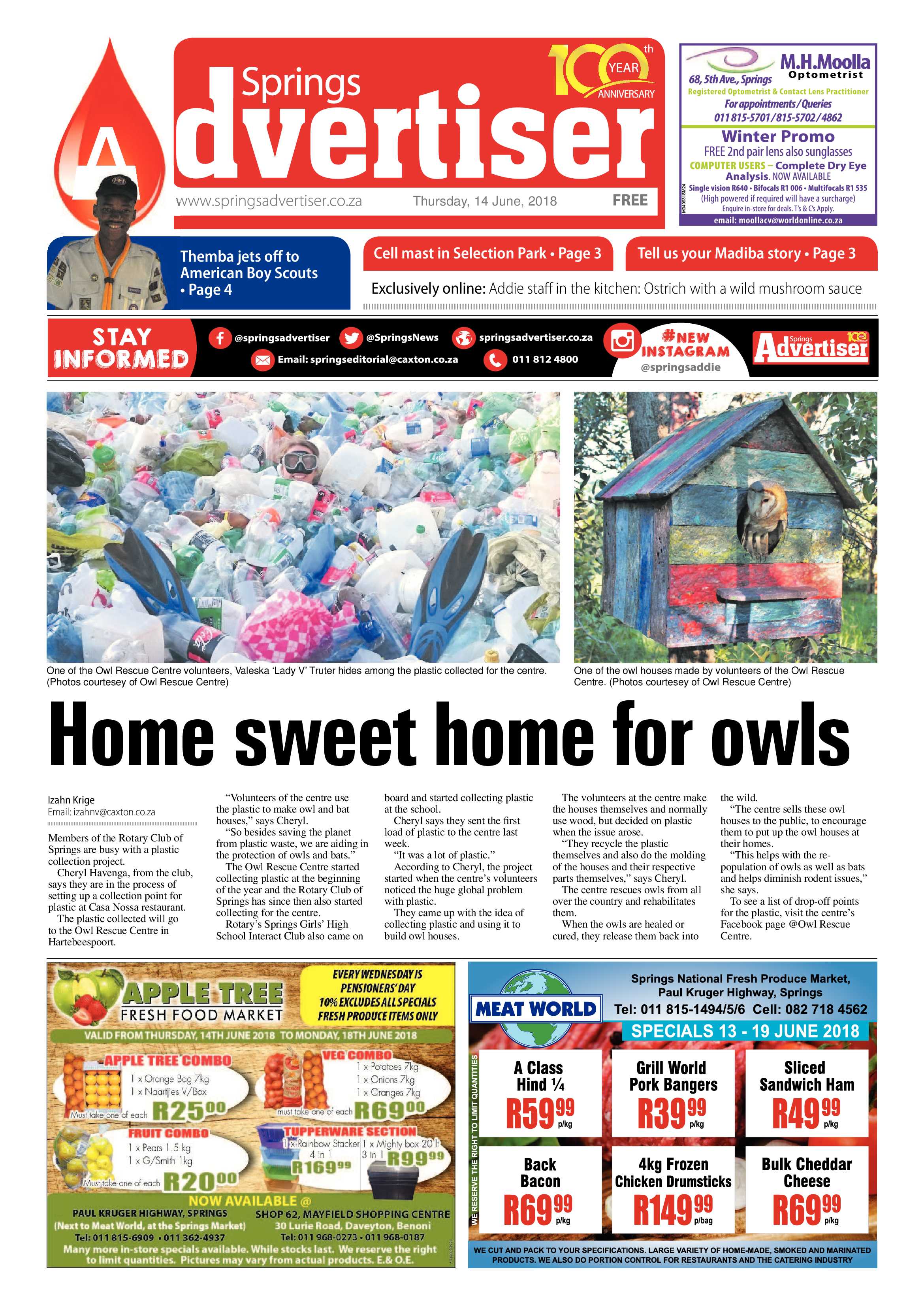 Springs Advertiser 14 June 2014 page 1