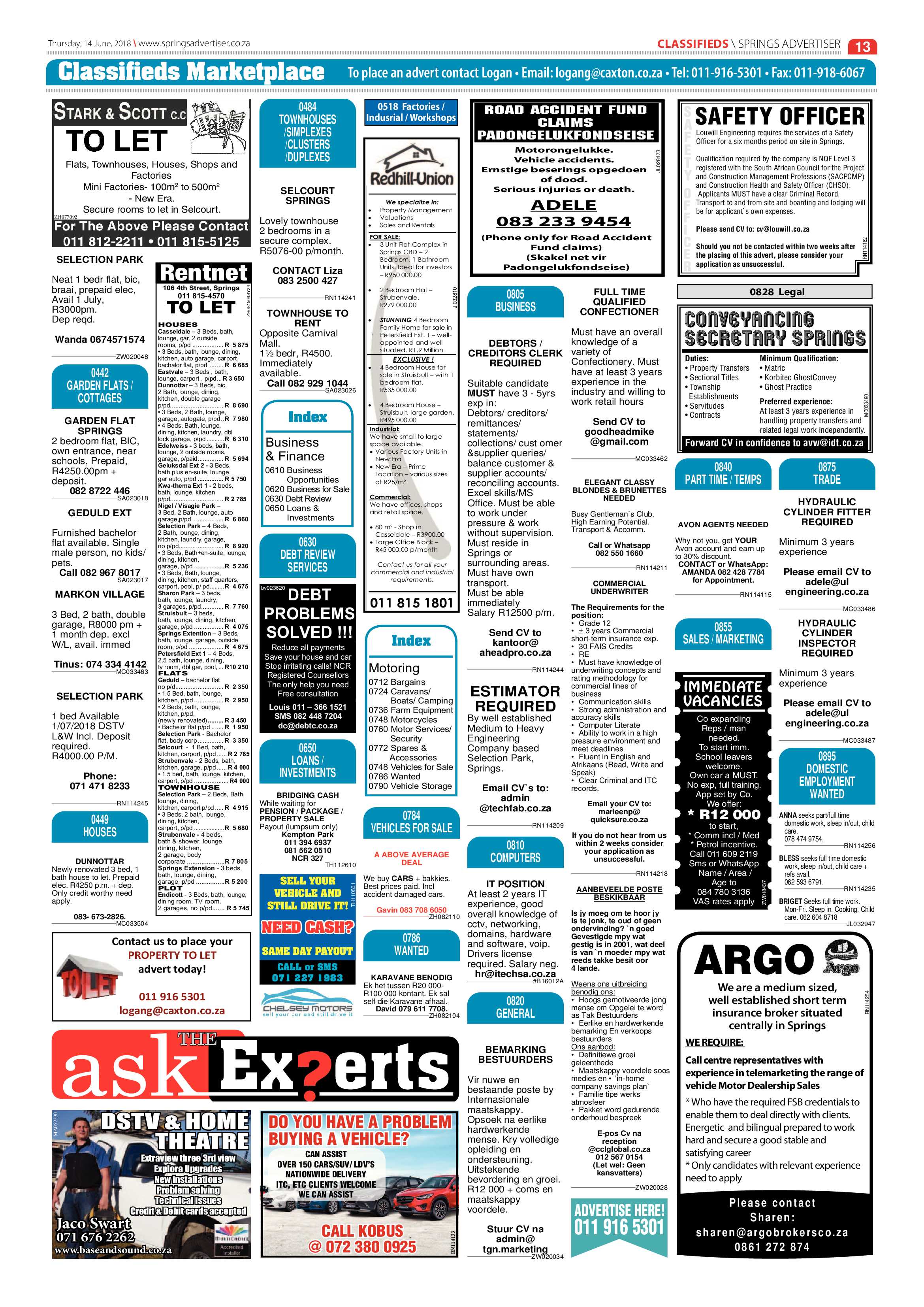 Springs Advertiser 14 June 2014 page 13